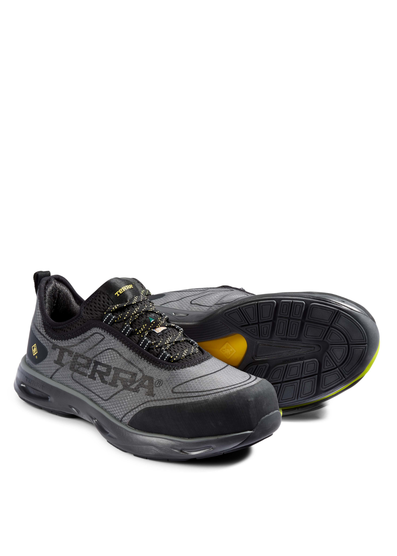 Terra Men's CSA Approved  Terra Lites Low Nano Composite Toe Athletic Safety Work Shoe Black/Grey