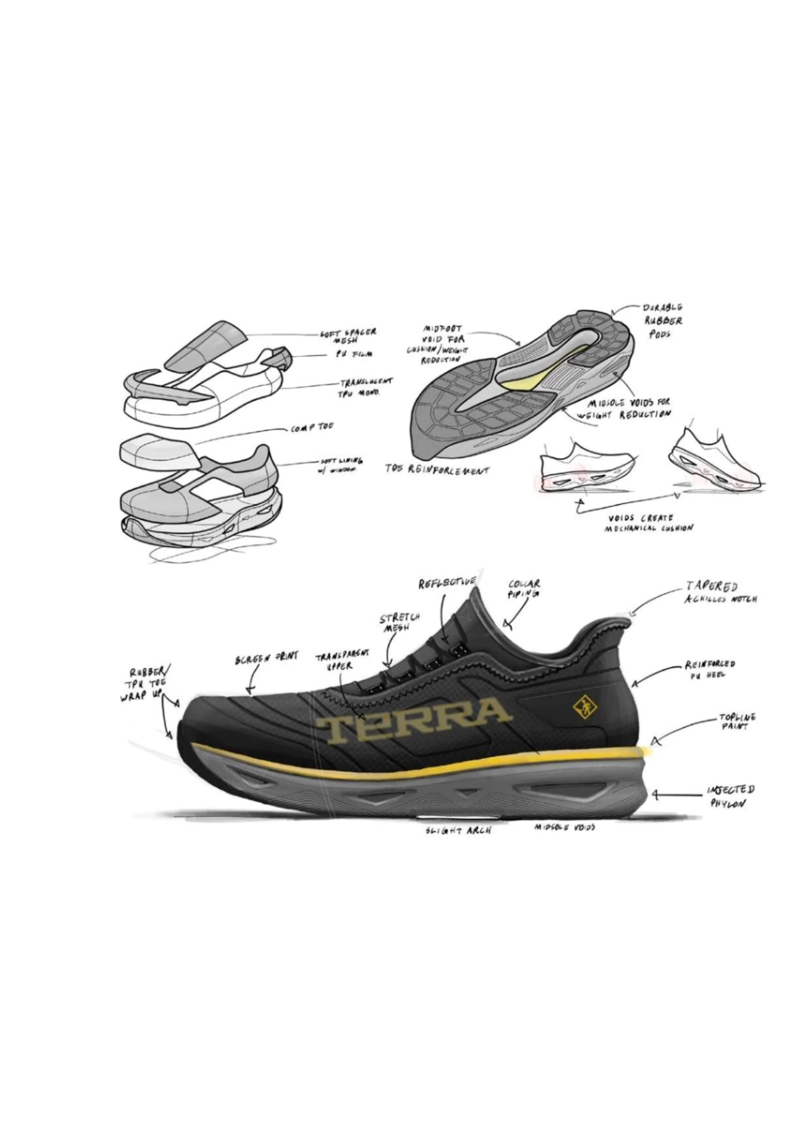 Terra Men's CSA Approved  Terra Lites Low Nano Composite Toe Athletic Safety Work Shoe Black/Grey