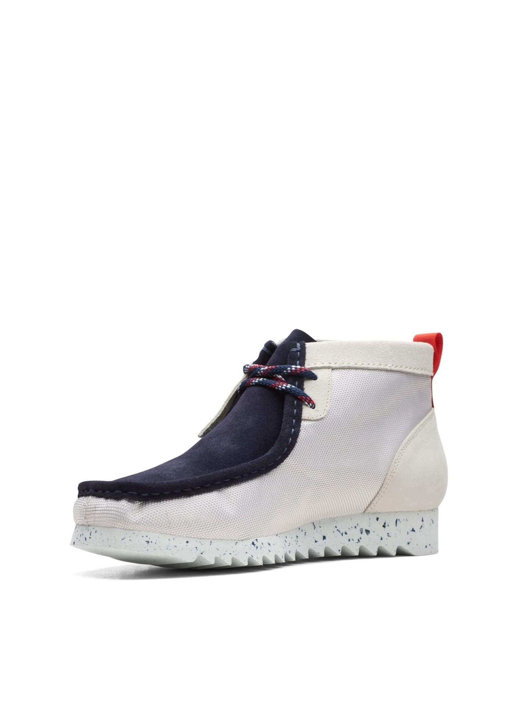 Clarks Mens Wallabee FTRE White/Blk