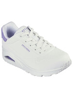 Skechers Women's Uno -Pop Back  Sneaker,177092 White/Purple