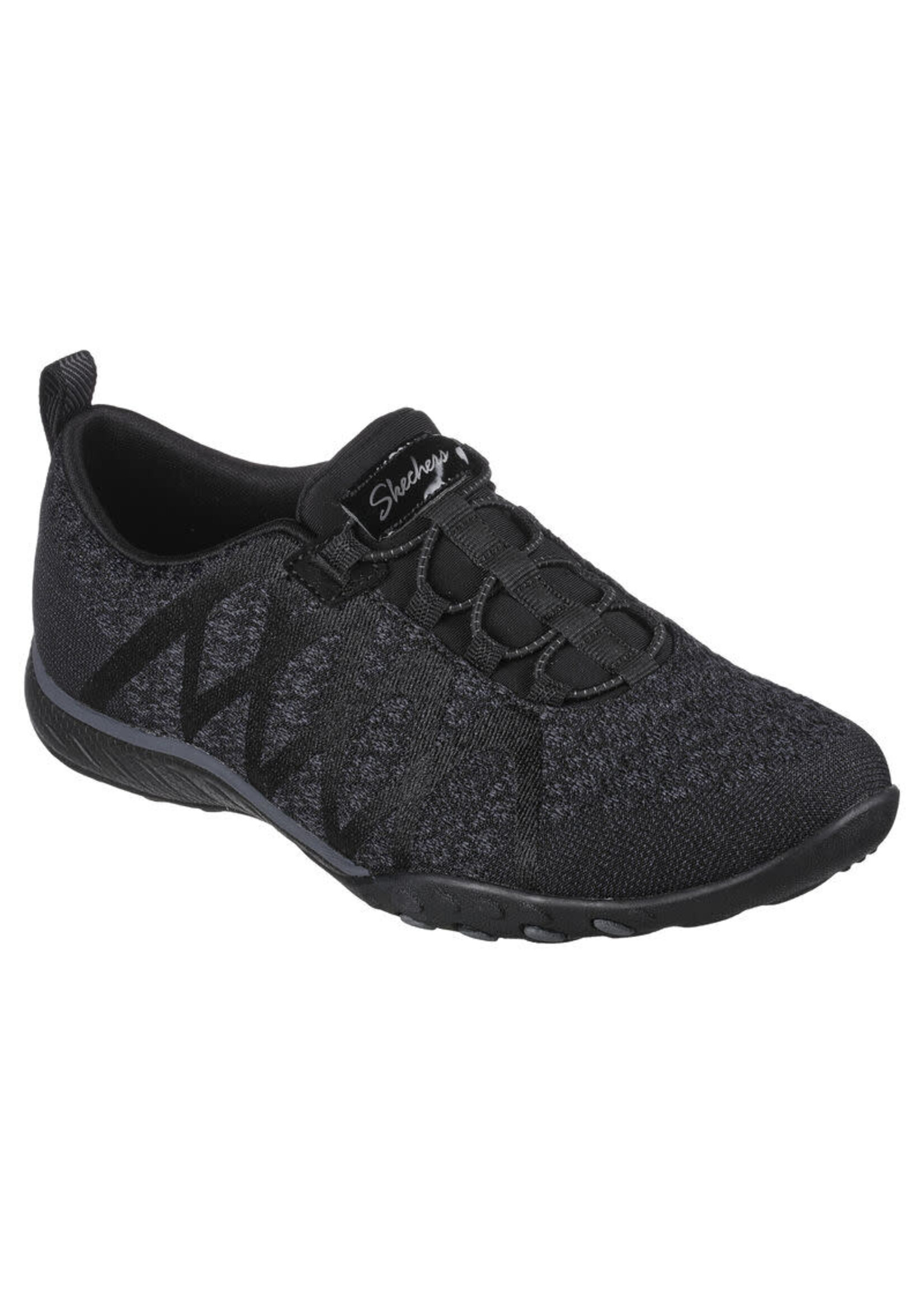 Skechers Women's Breathe Easy Infi-Knity Fashion Sneaker Black Wide Fit 100301W/BLK