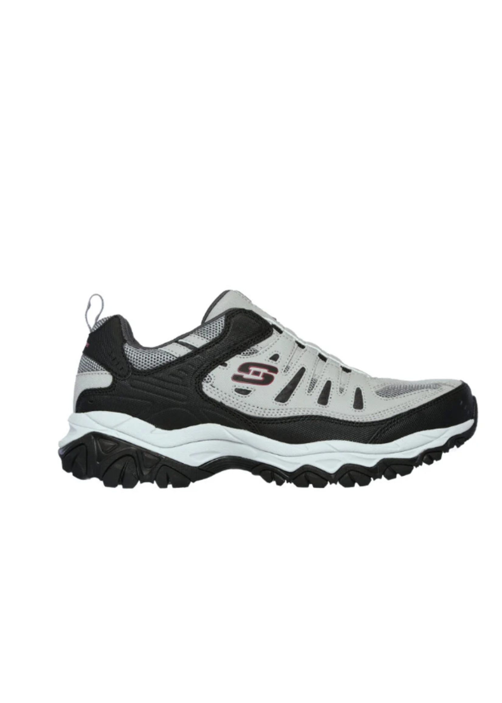 Skechers Men's After Burn M.Fit- Wonted Air Cooled Memory Foam insole Sneaker Extra Wide Fit, Gray/Black
