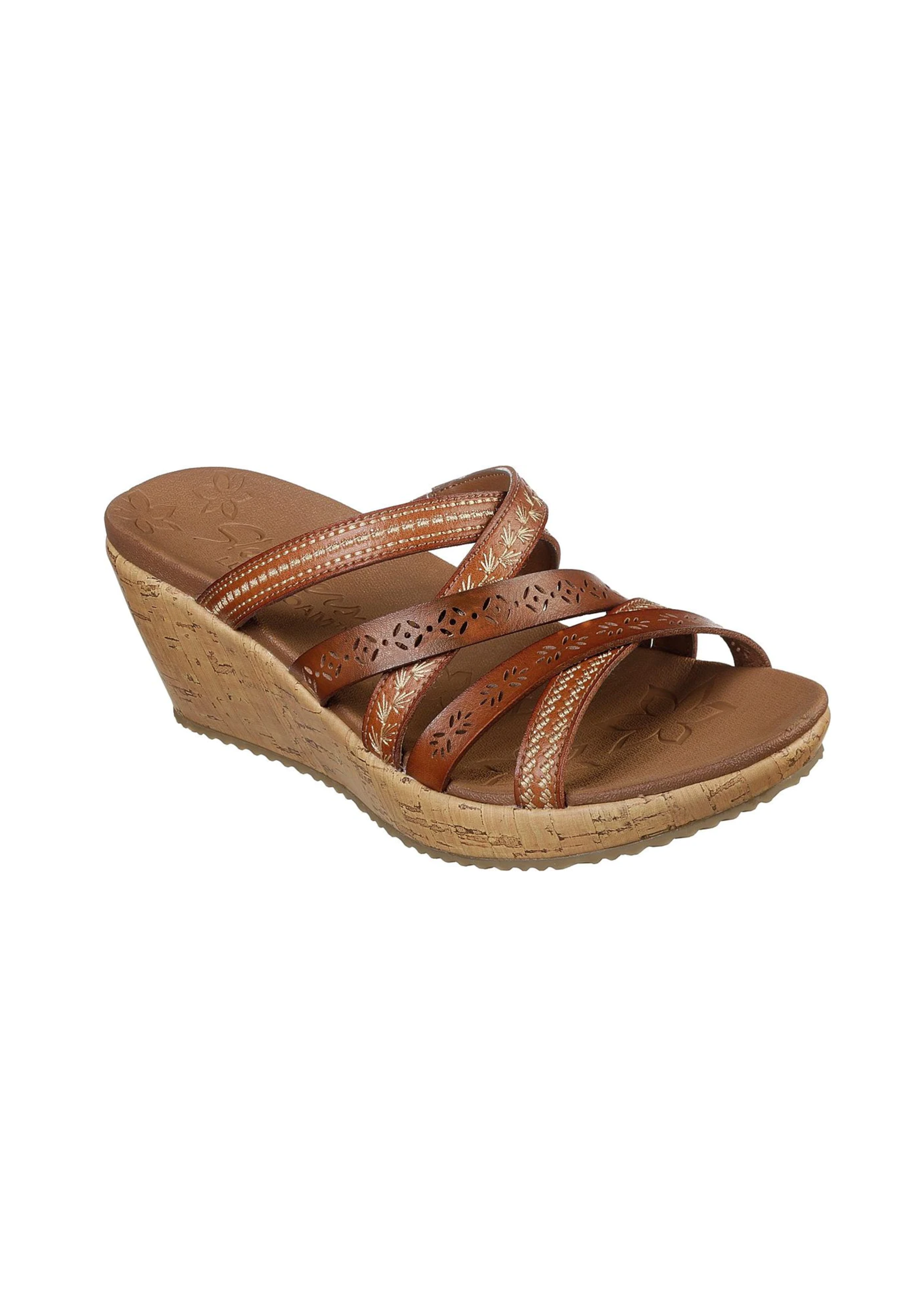 Skechers Womens  Wedge Beverlee Tiger Posse Luggage Brown 31714/LUG