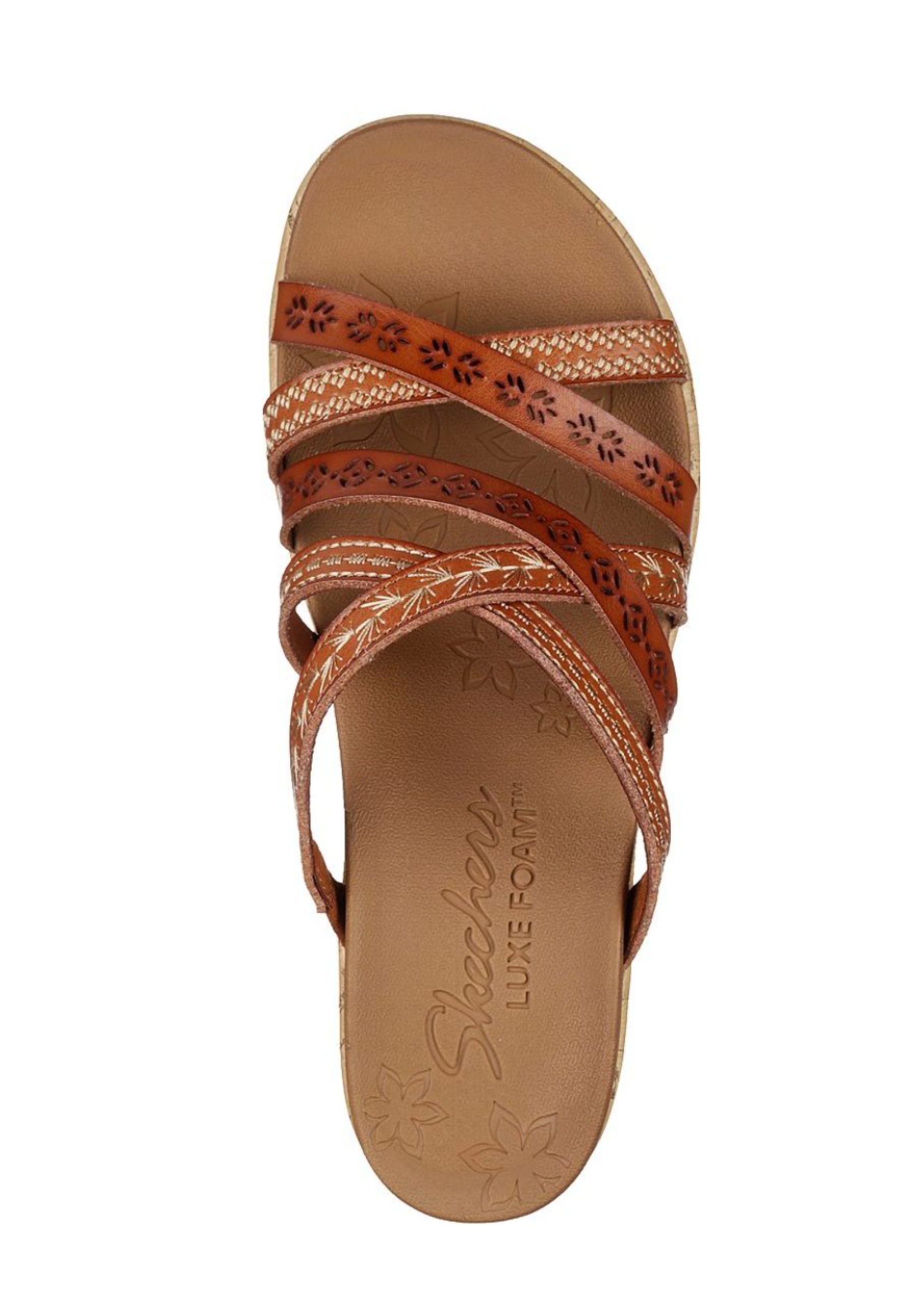 Skechers Womens  Wedge Beverlee Tiger Posse Luggage Brown 31714/LUG