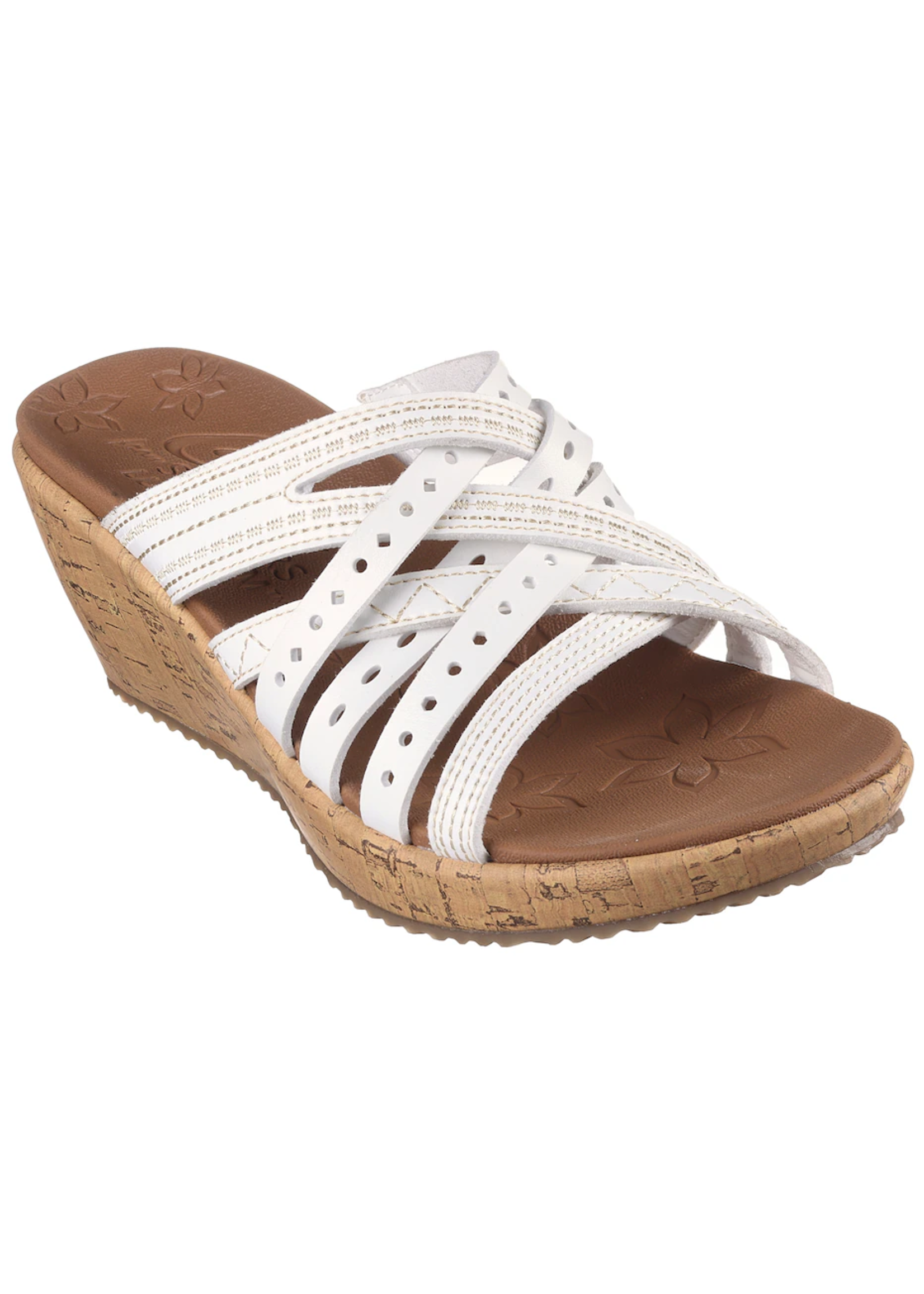 Skechers Womens  Wedge Beverlee Tiger Posse 31714/WHT White