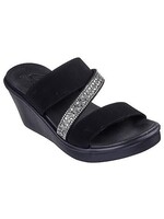 Skechers Womens  Wedge Rumble On Social Glam 119611/BLK Full Black/Silver