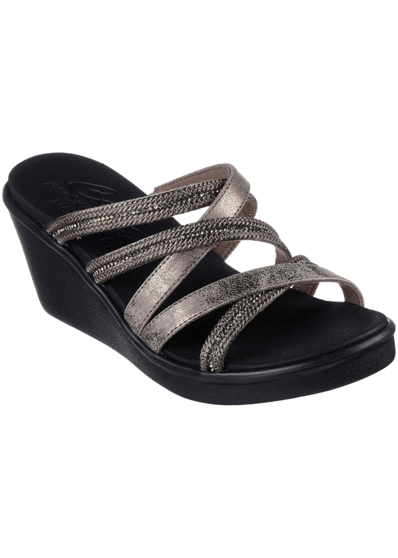 Skechers Womens Wedge Rumble on Night Out 119149/PEW Pewter Silver