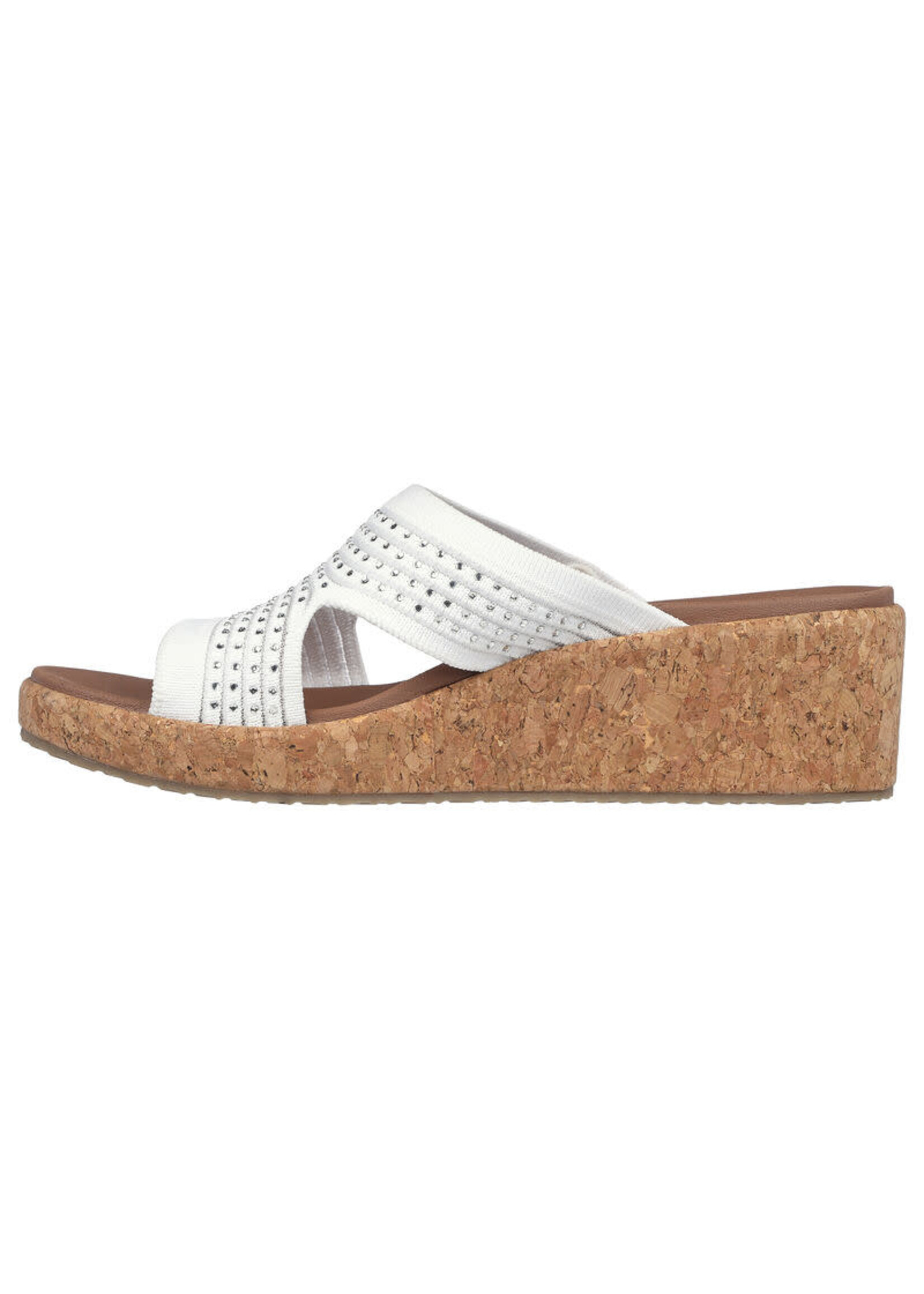Skechers Womens Arch Fit Wedge Beverlee Sweet Lacey 119546/WHT White
