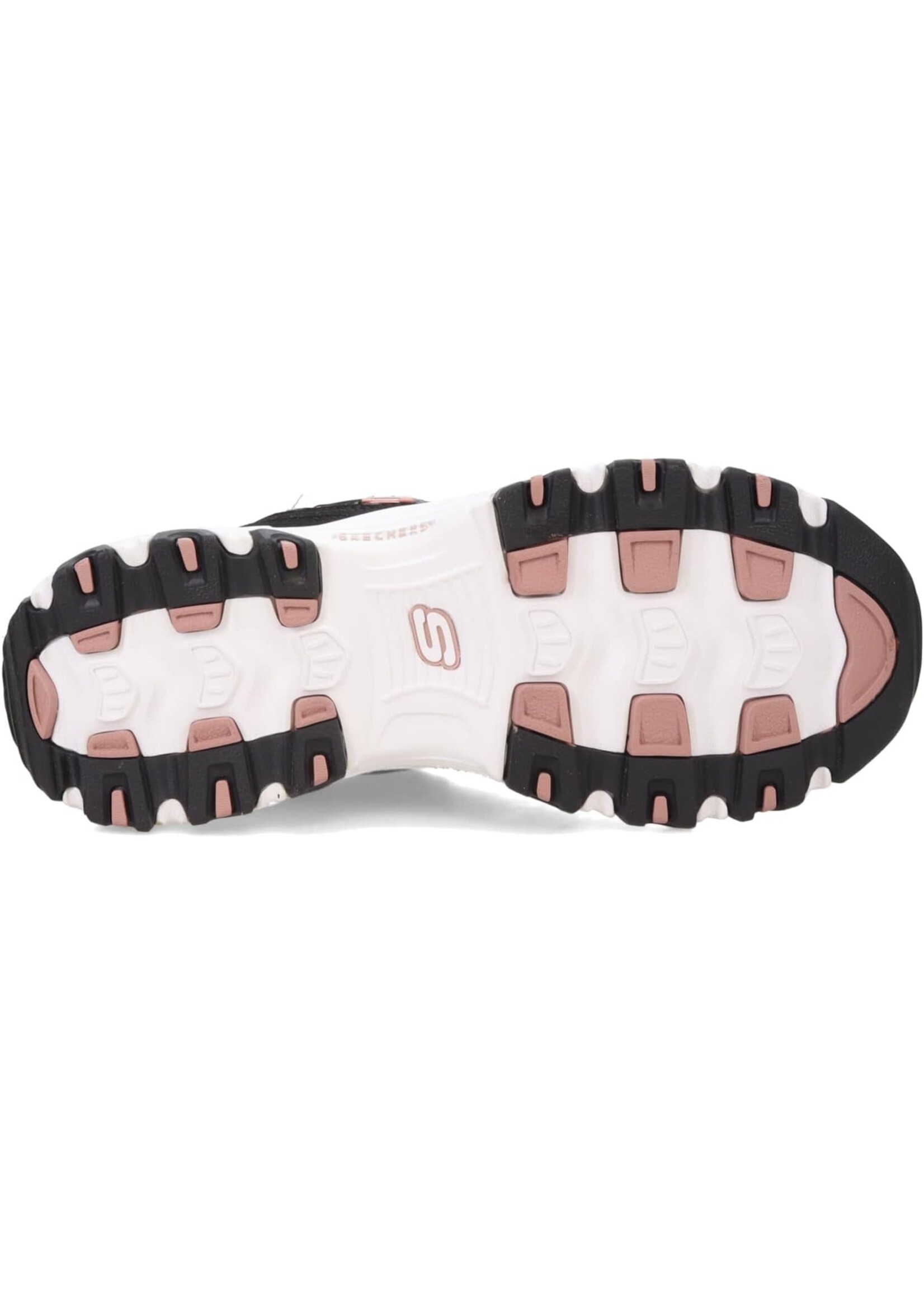 Skechers Women's Memory Foam D'Lites  Sneaker - 11936 Me Time -Black/Rose Gold