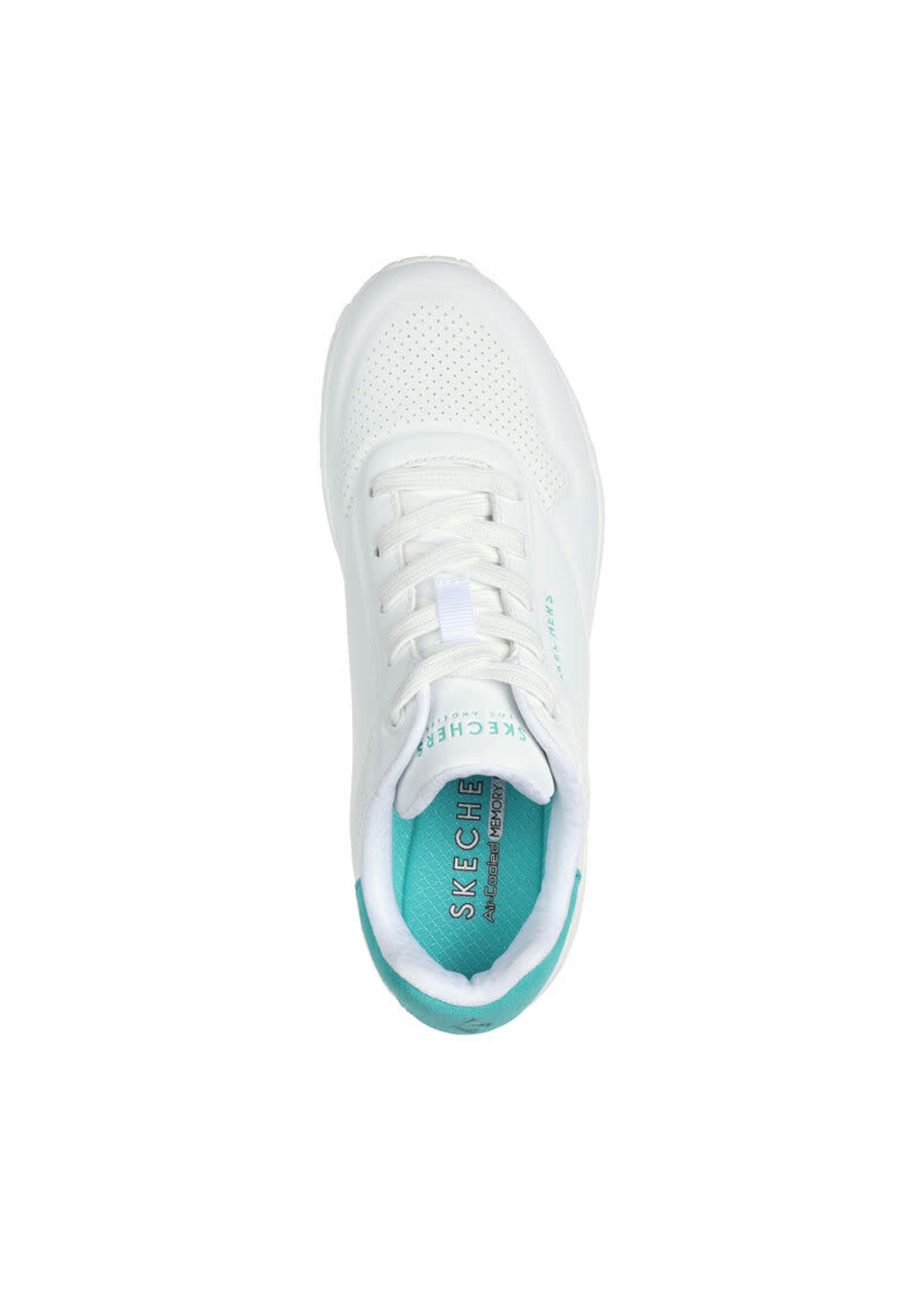 Skechers Women's Uno -Pop Back  Sneaker,177092 White Mint