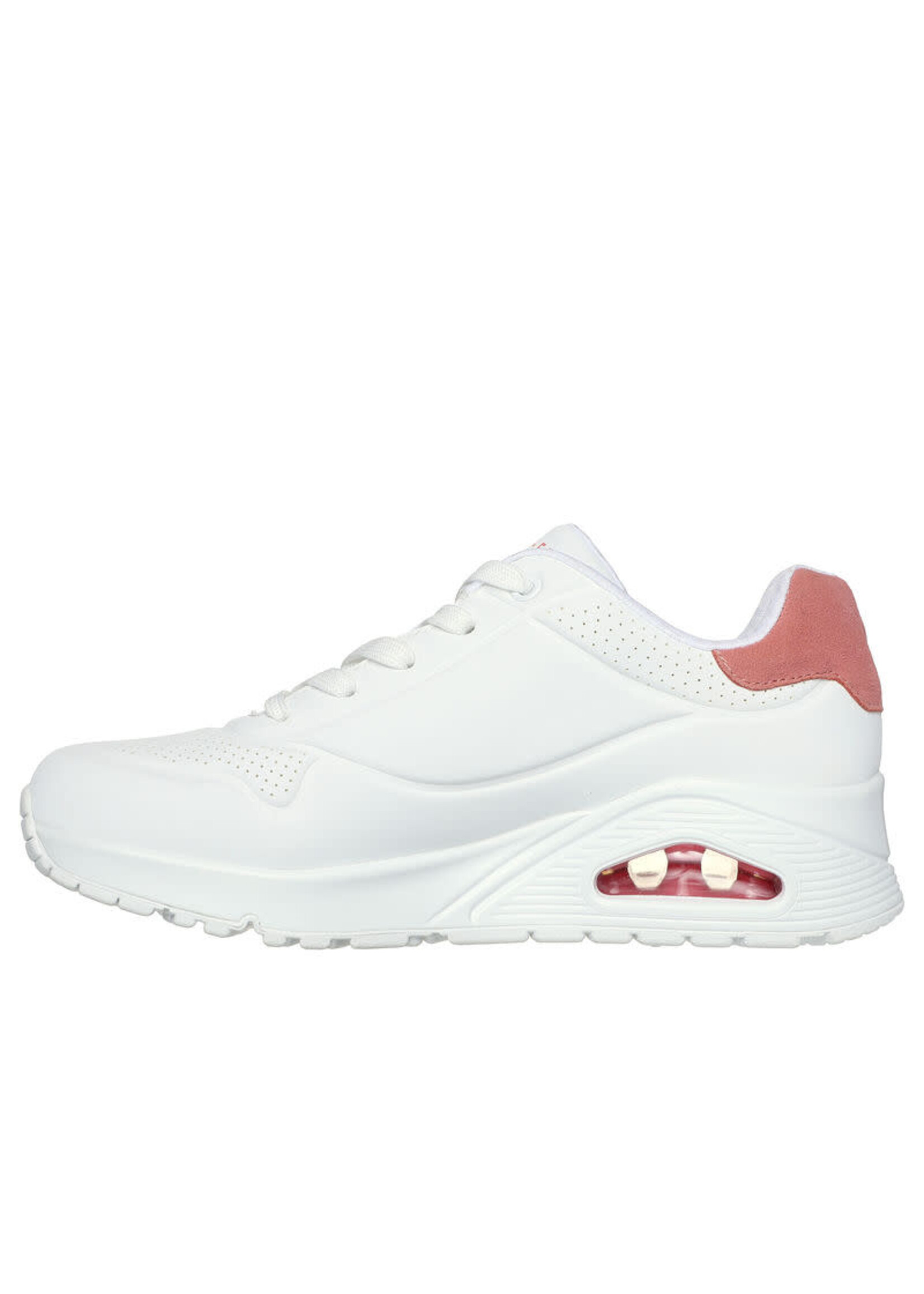 Skechers Women's Uno -Pop Back  Sneaker,177092 White Hot Pink