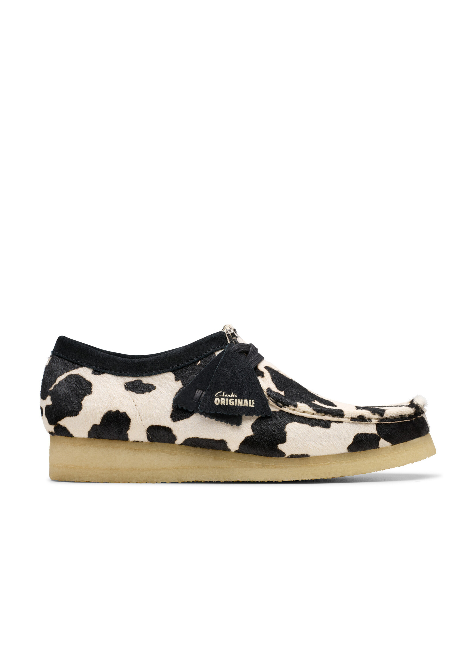 Clarks Men's Originals Wallabee Cow Print Hair On Black | 26176776