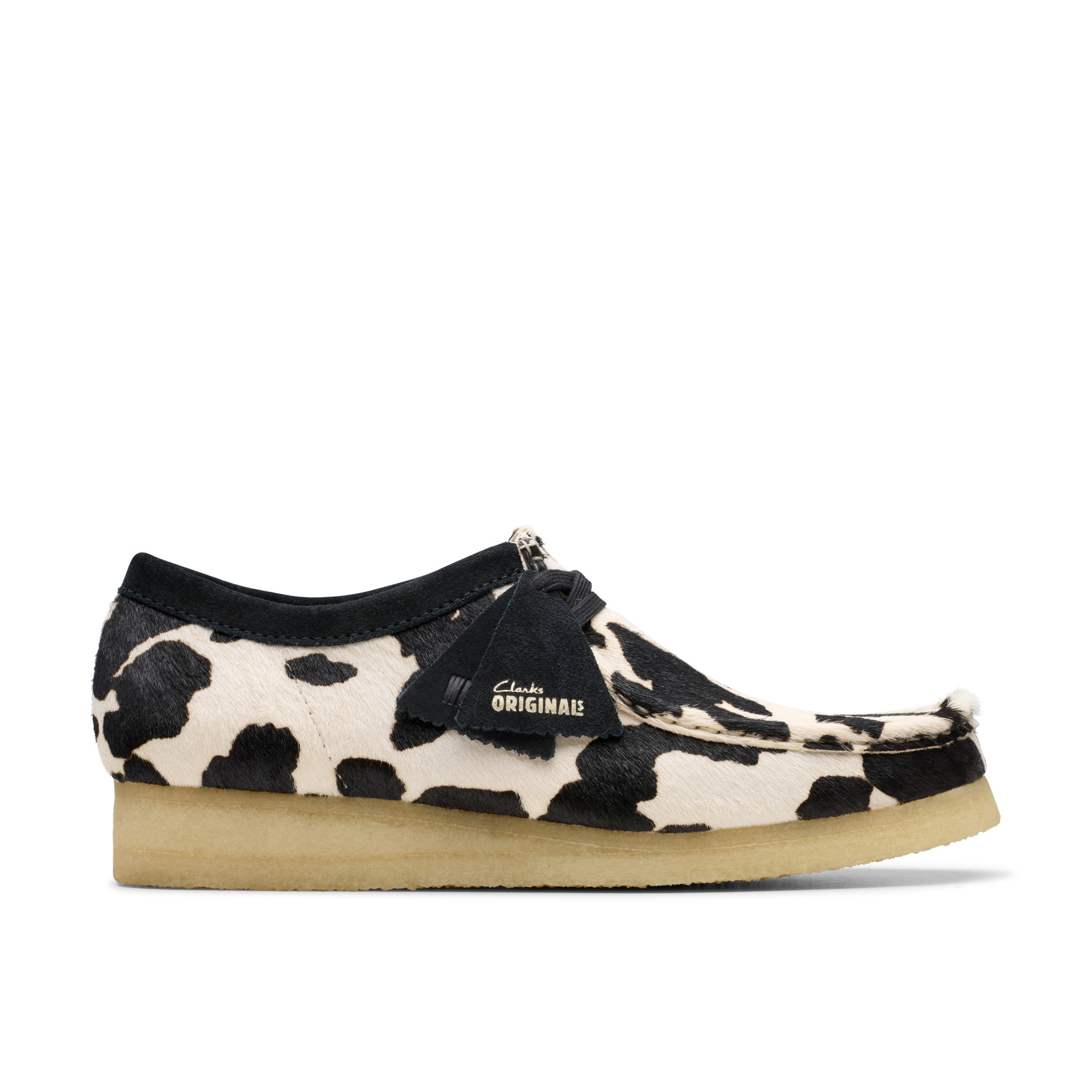 Clarks Men's Originals Wallabee Cow Print Hair On Black | 26176776