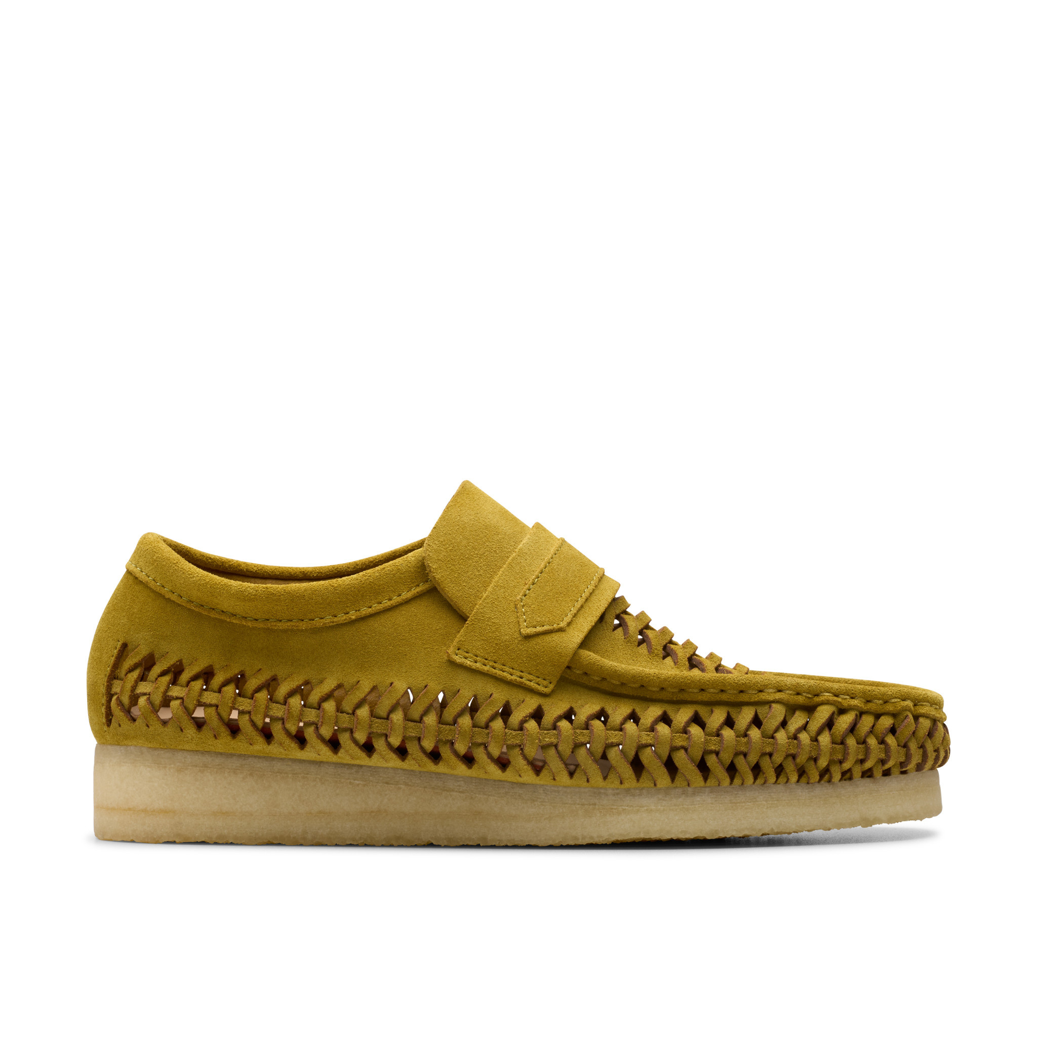 Clarks Men's Originals WB Loafer Weave Olive Suede Green