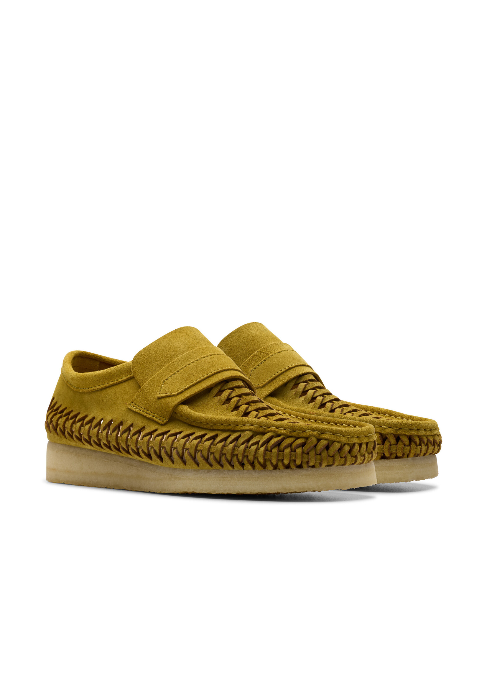 Clarks Men's Originals WB Loafer Weave Olive Suede Green | 26175778