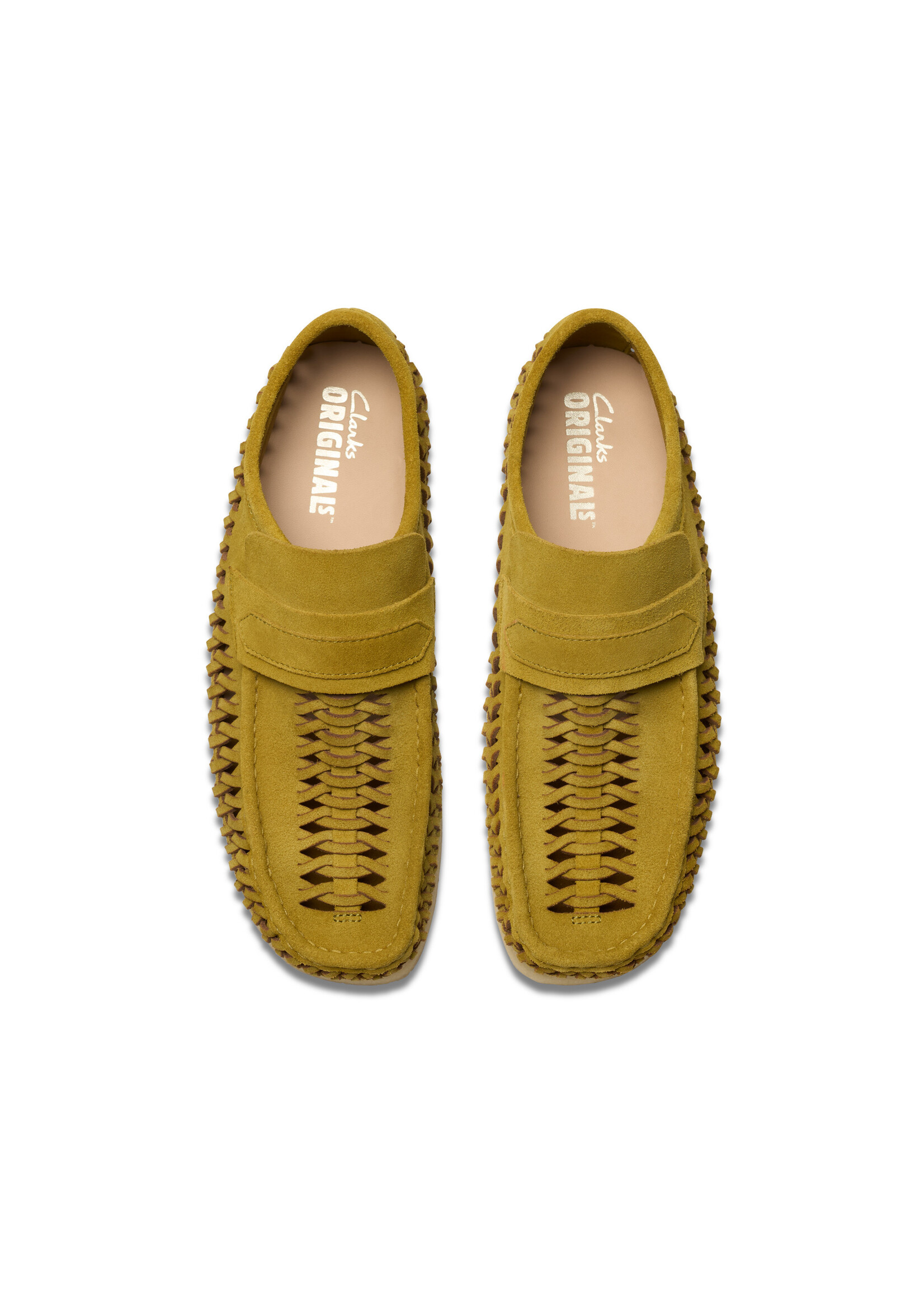 Clarks Men's Originals WB Loafer Weave Olive Suede Green | 26175778