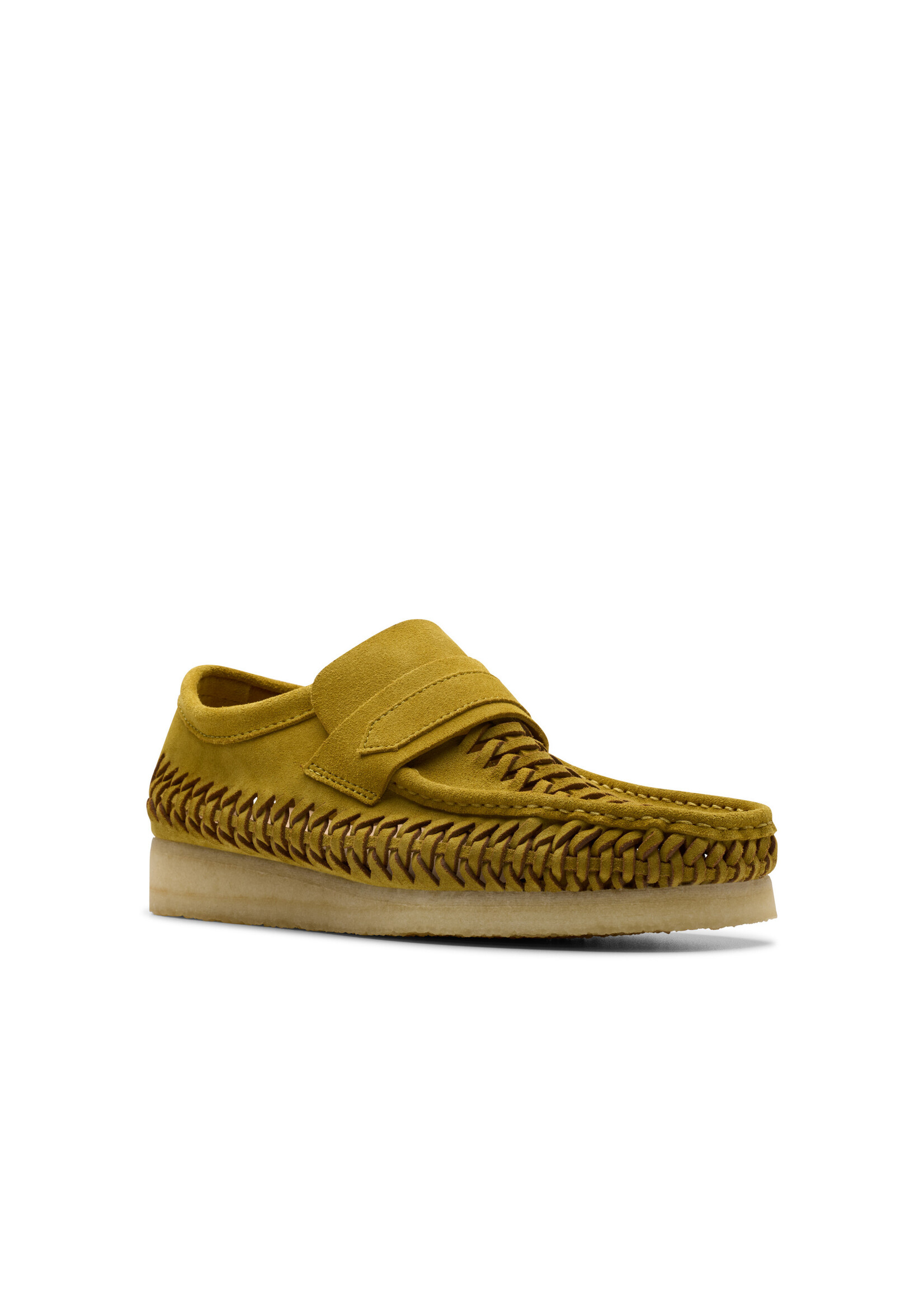 Clarks Men's Originals WB Loafer Weave Olive Suede Green | 26175778