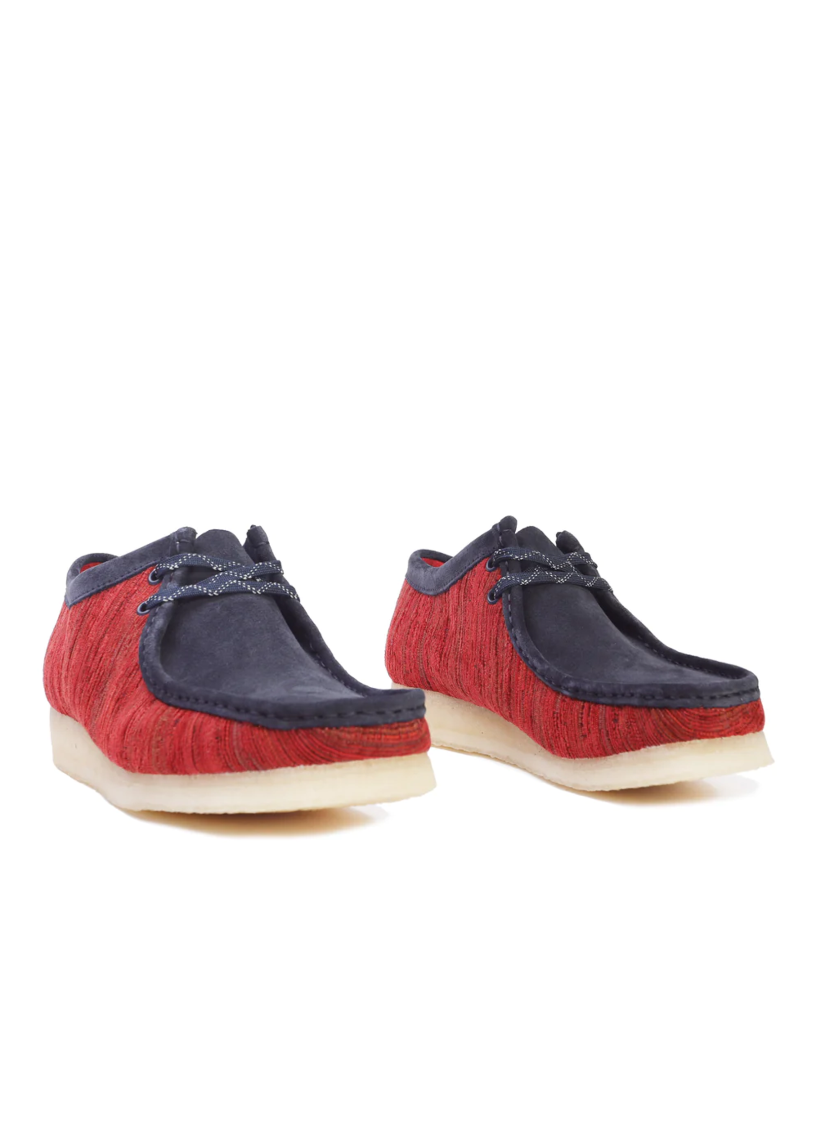 Clarks Mens Originals Shoes Wallabee Red Fabric 26168641