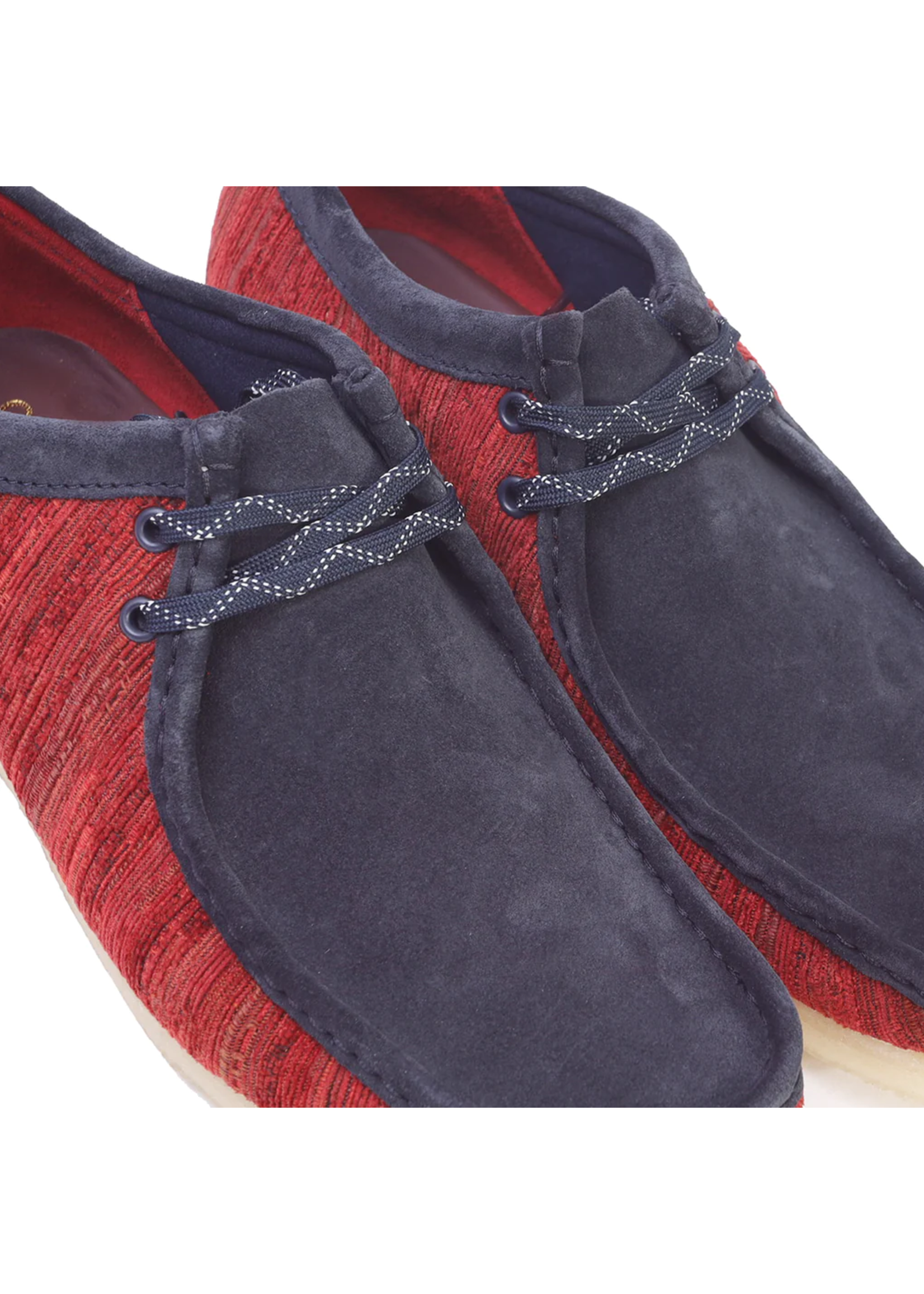 Clarks Mens Wallabee Red Fabric | 26168641