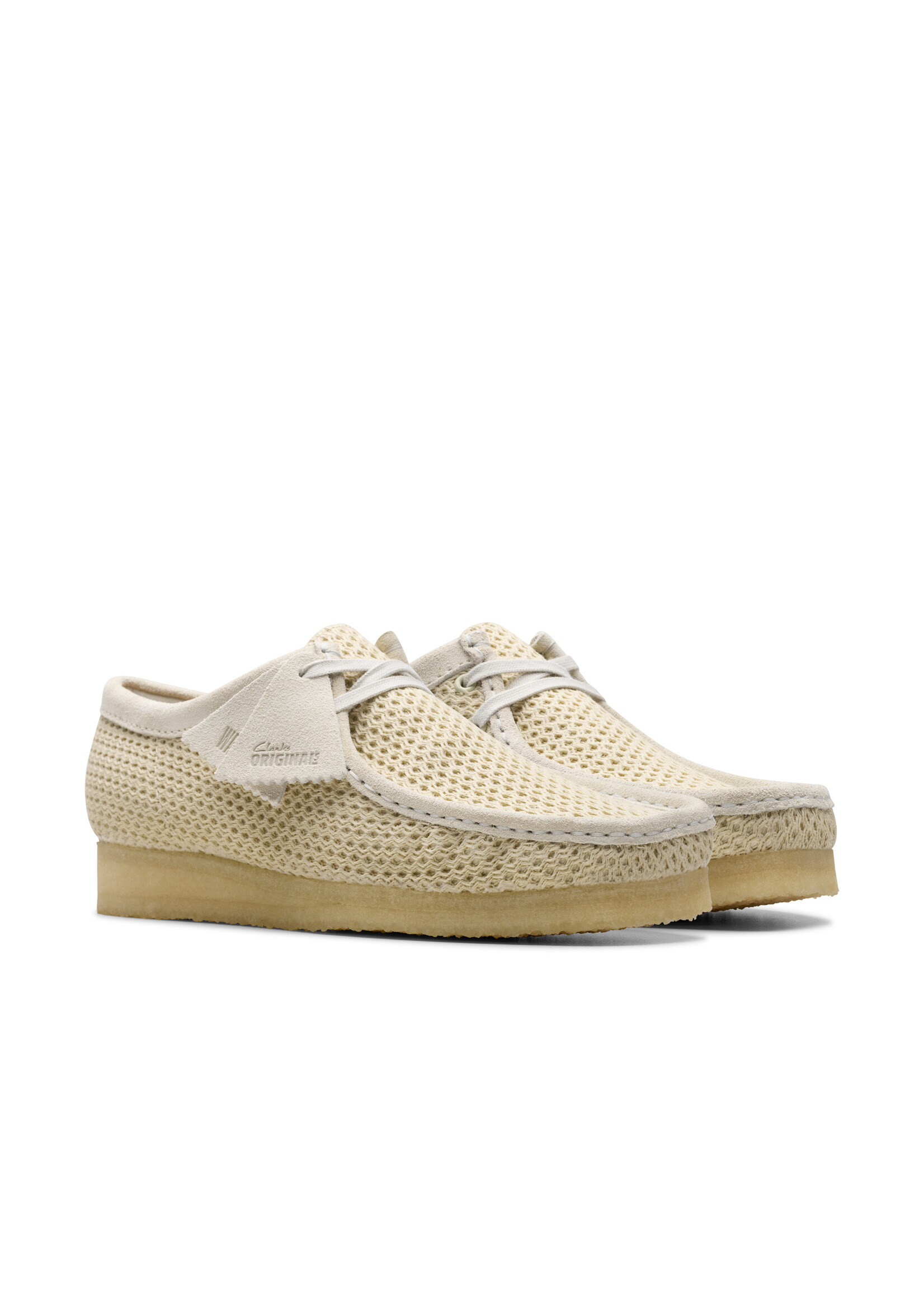 Clarks Men's Originals Wallabee Off White Mesh  | 26175849