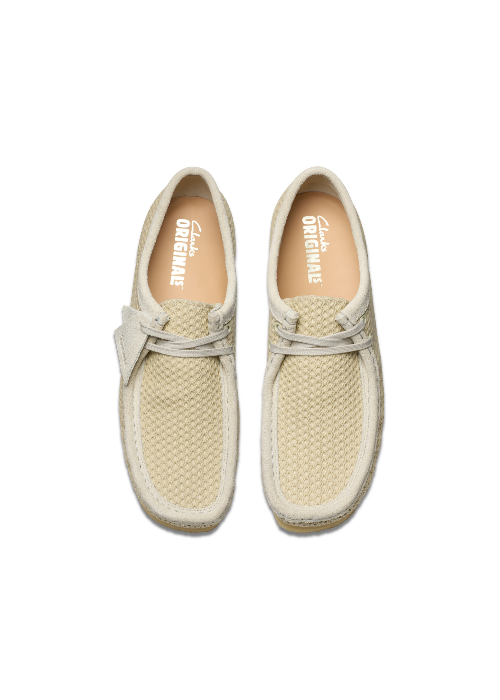 Clarks Men's Originals Wallabee Off White Mesh  | 26175849
