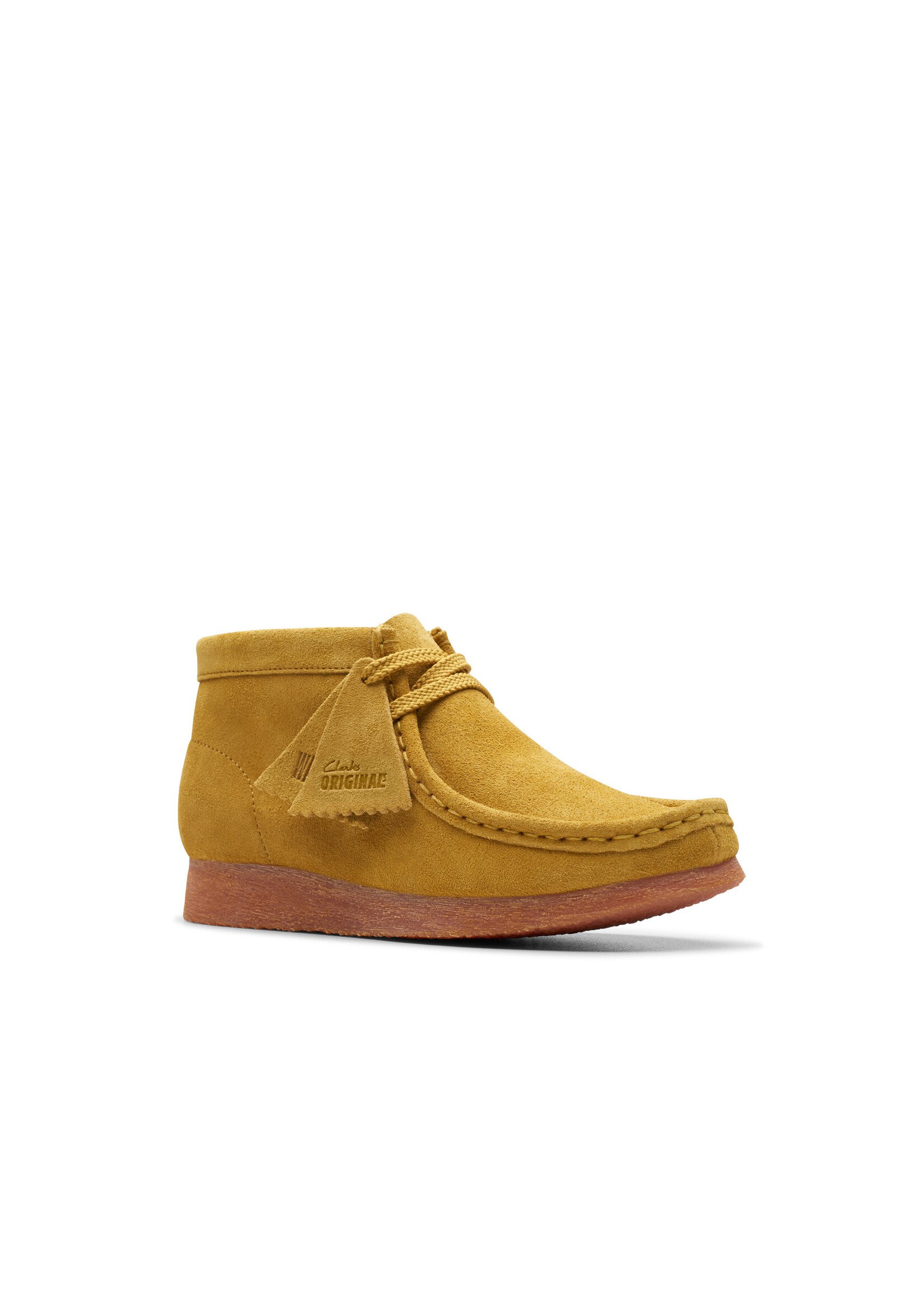 Clarks Older Boys Wallabee Boot O 26176680 Dark Green Olive