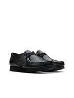 Clarks Older Boys Wallabee O Black Leather 261168045