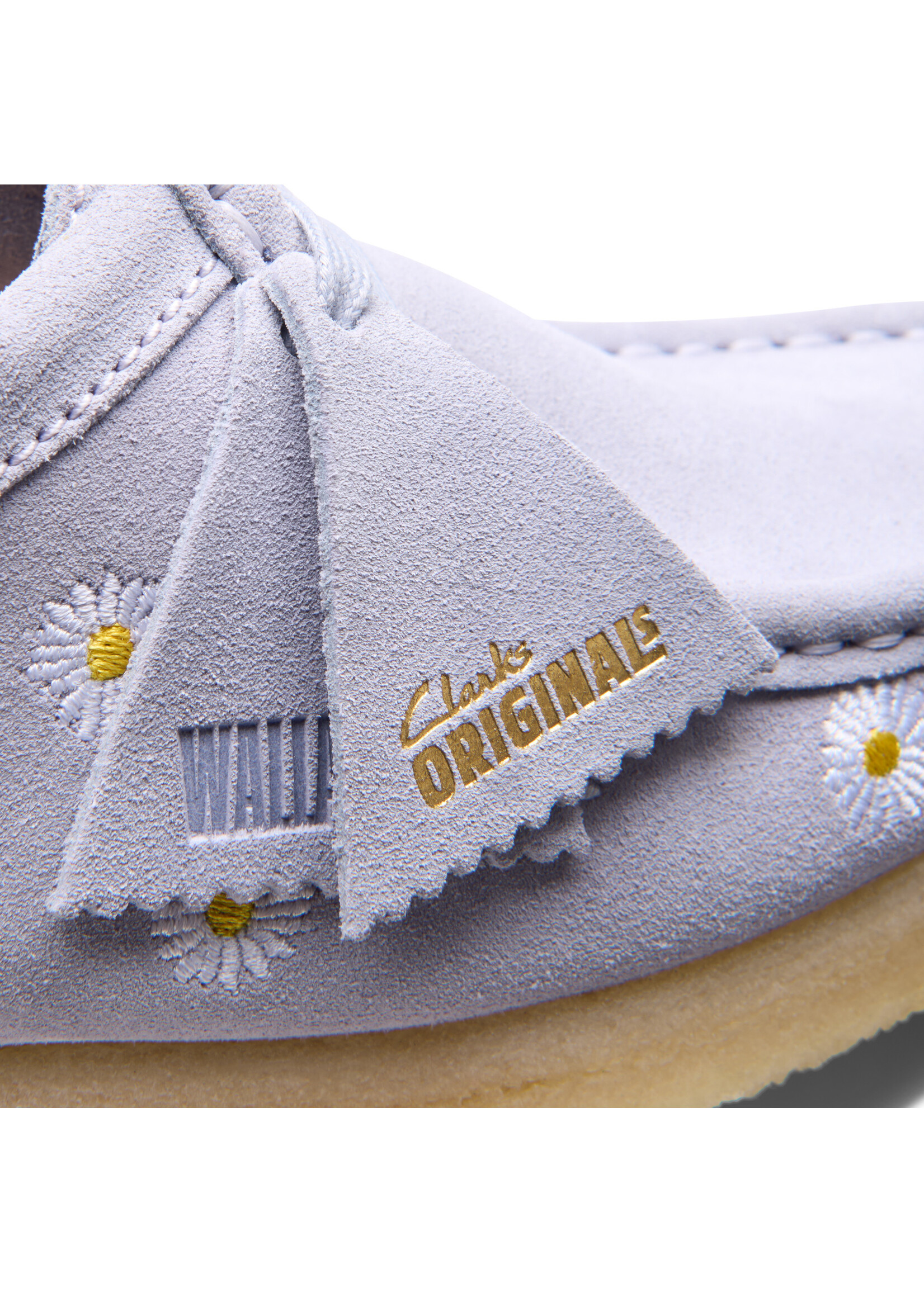 Clarks Womens Wallabee .Originals Icon Cloud Grey Emb Grey | 26175644