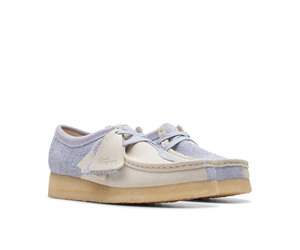 Clarks Womens Wallabee .Originals Icon Cloud Grey Combi Gray