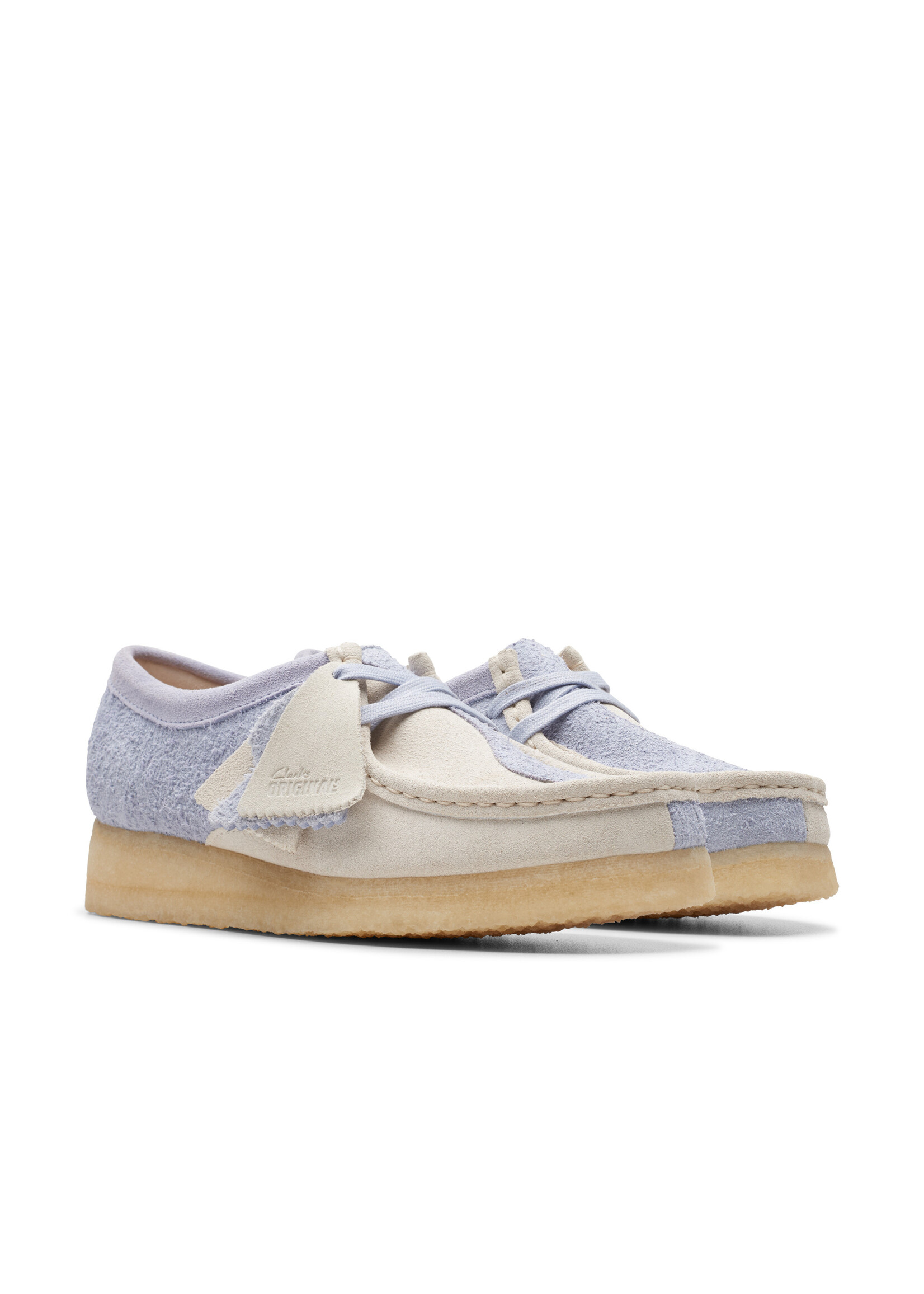 Clarks Womens Wallabee .Originals Icon Cloud Grey Combi Gray | 26176523