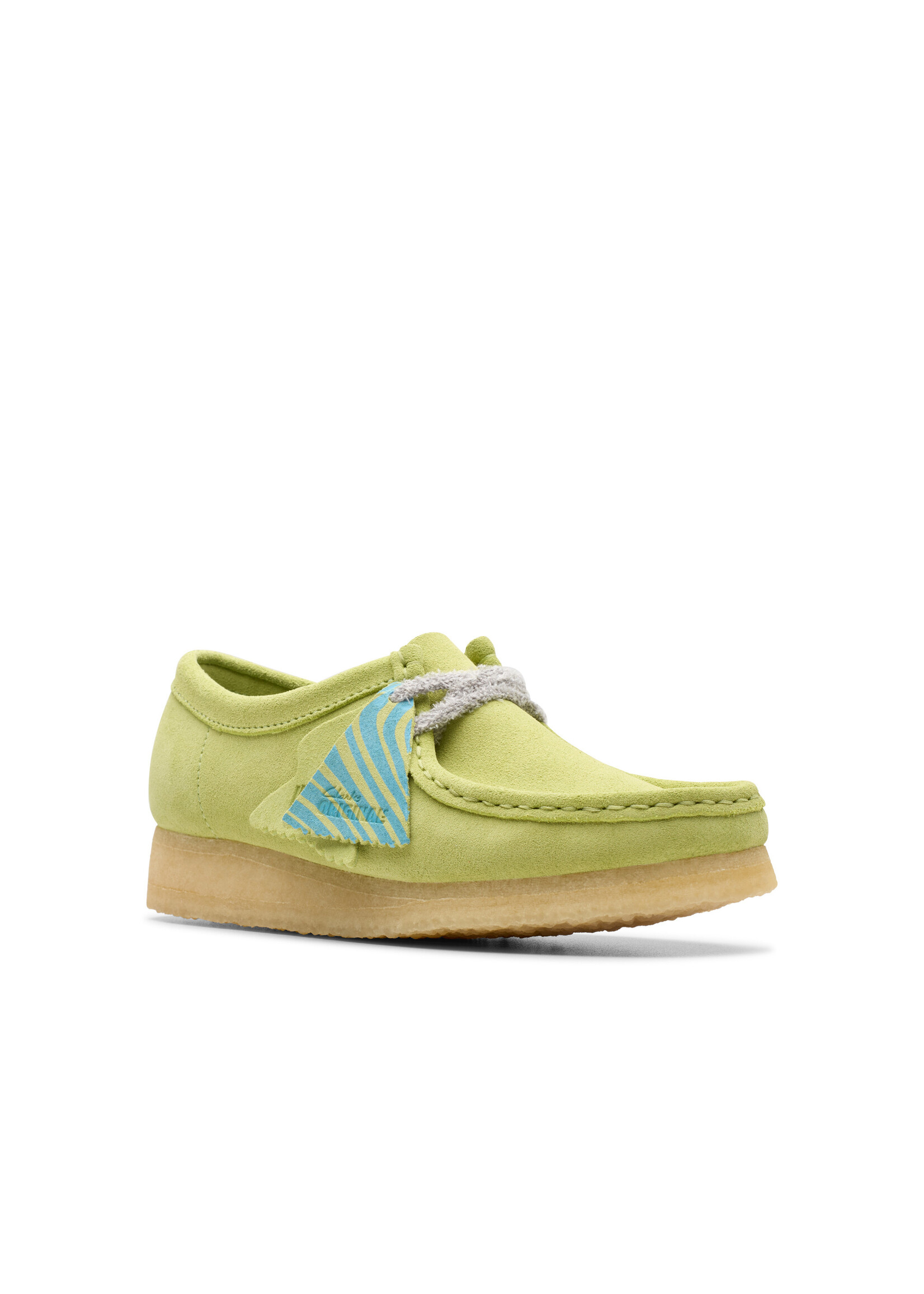 Clarks Womens Wallabee .Originals Icon Pale Lime Suede | 26175670