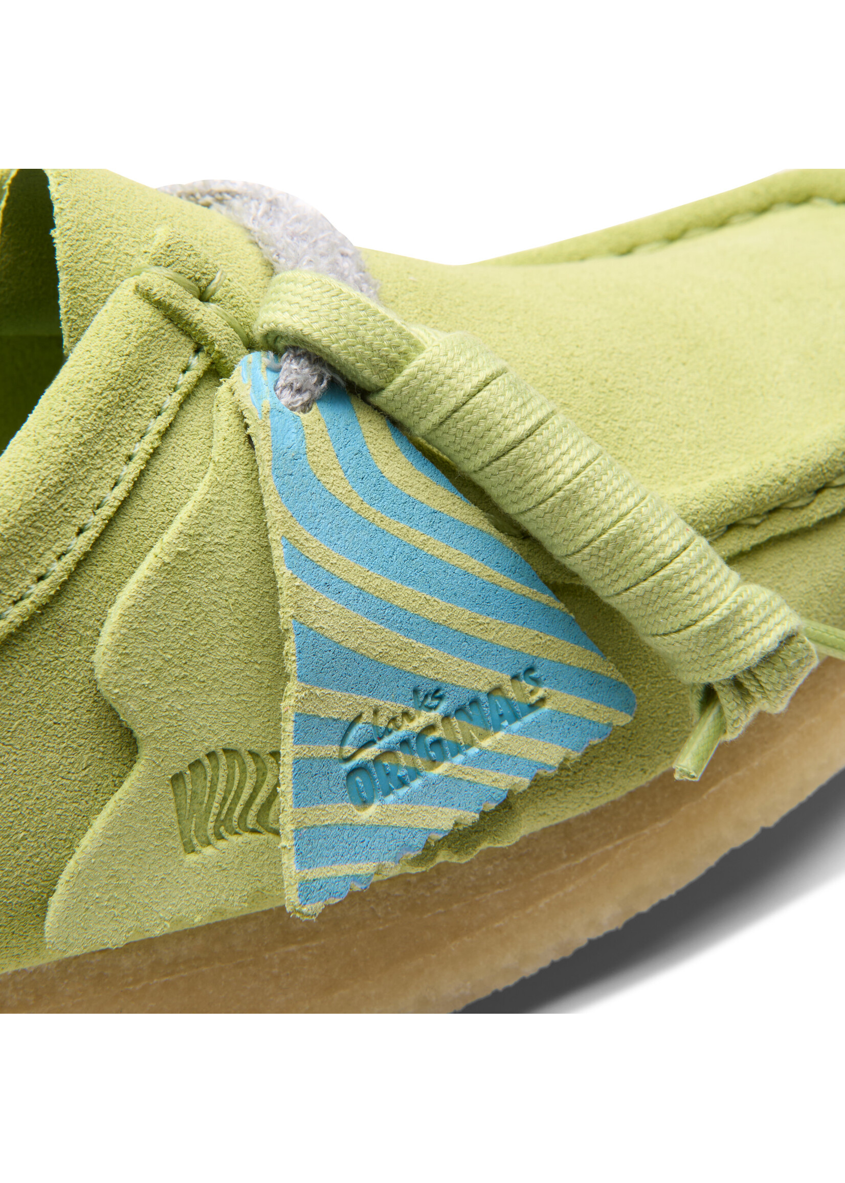 Clarks Womens Wallabee .Originals Icon Pale Lime Suede | 26175670