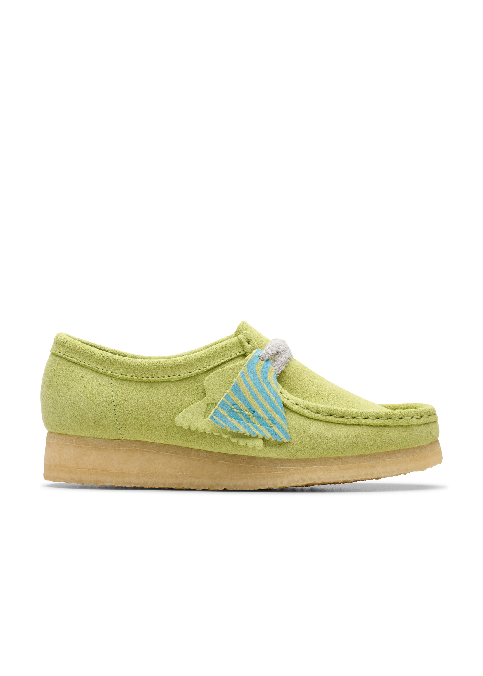 Clarks Womens Wallabee .Originals Icon Pale Lime Suede | 26175670