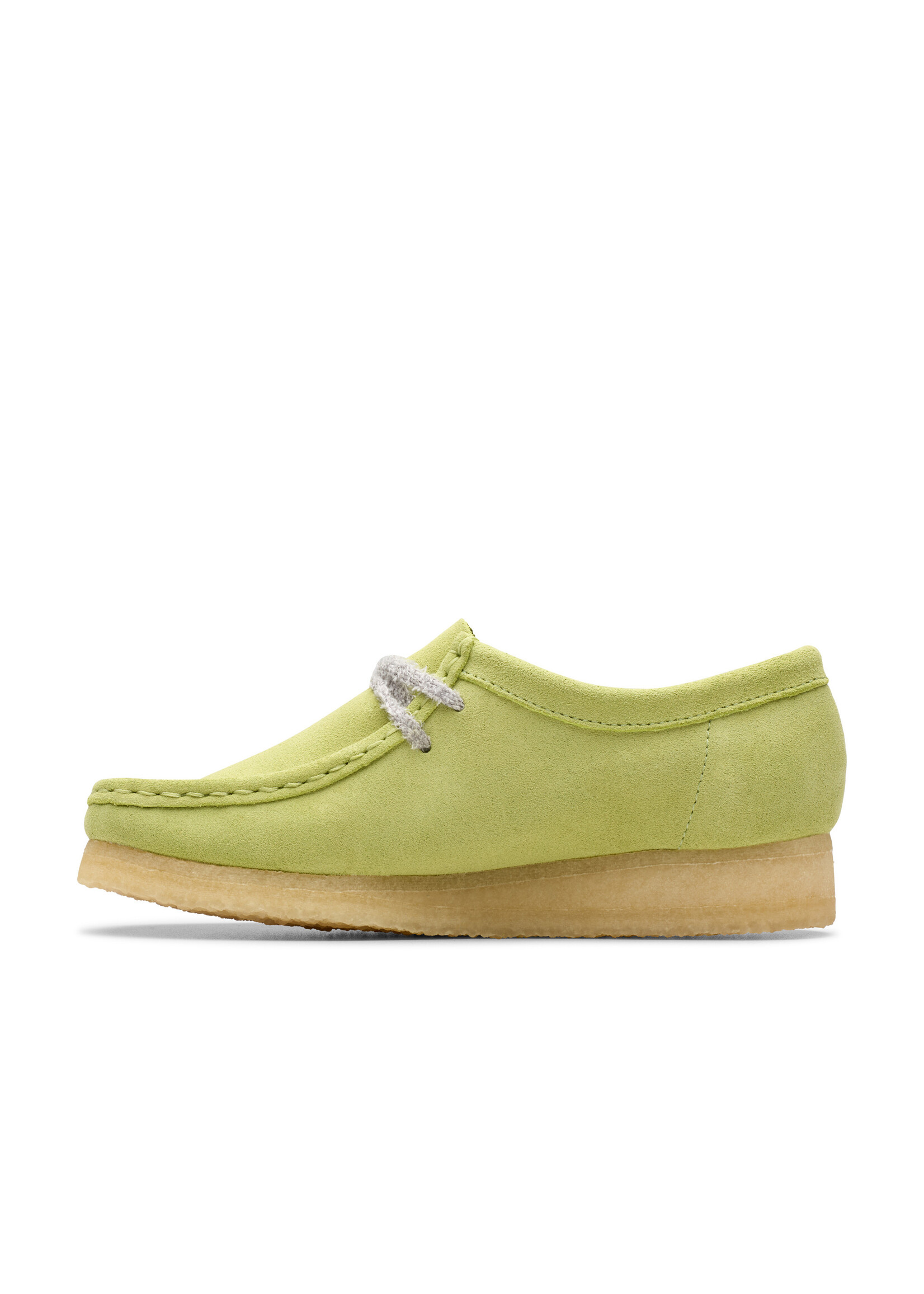 Clarks Womens Wallabee .Originals Icon Pale Lime Suede | 26175670