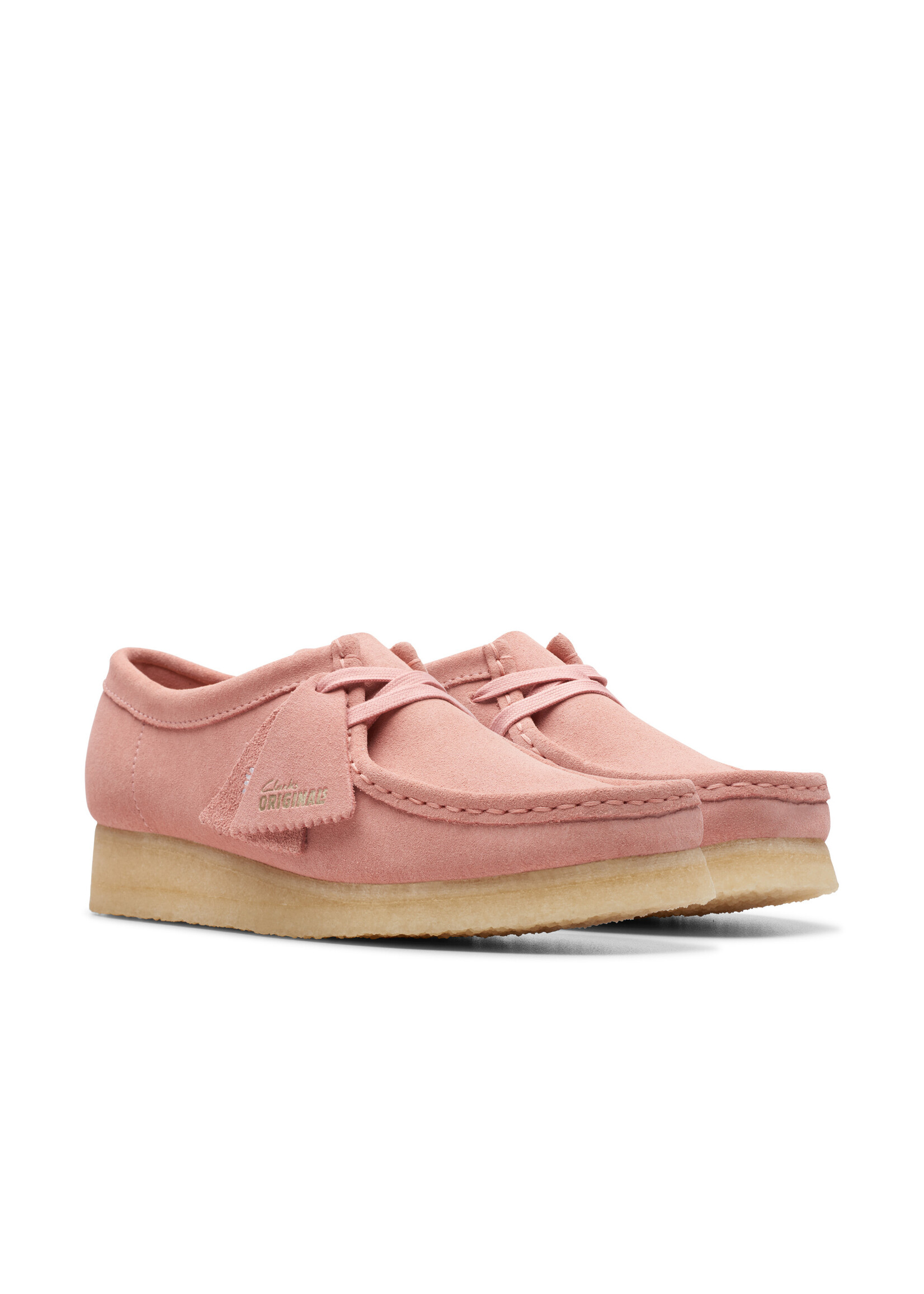Clarks Womens Wallabee .Originals Icon Blush Pink Suede 26175671