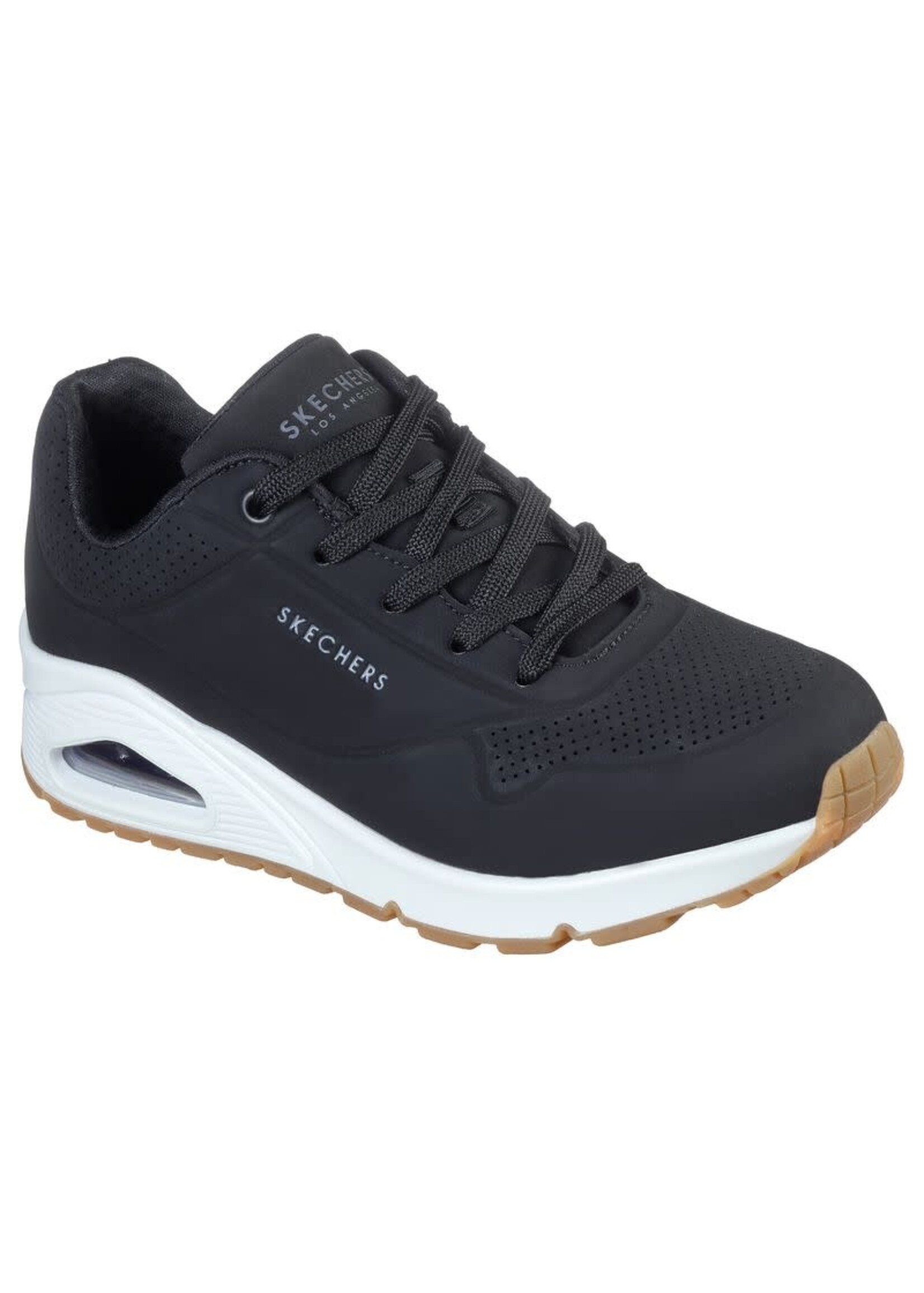 Skechers Women's Uno -Stand on Air Sneaker, 73690-Black/White