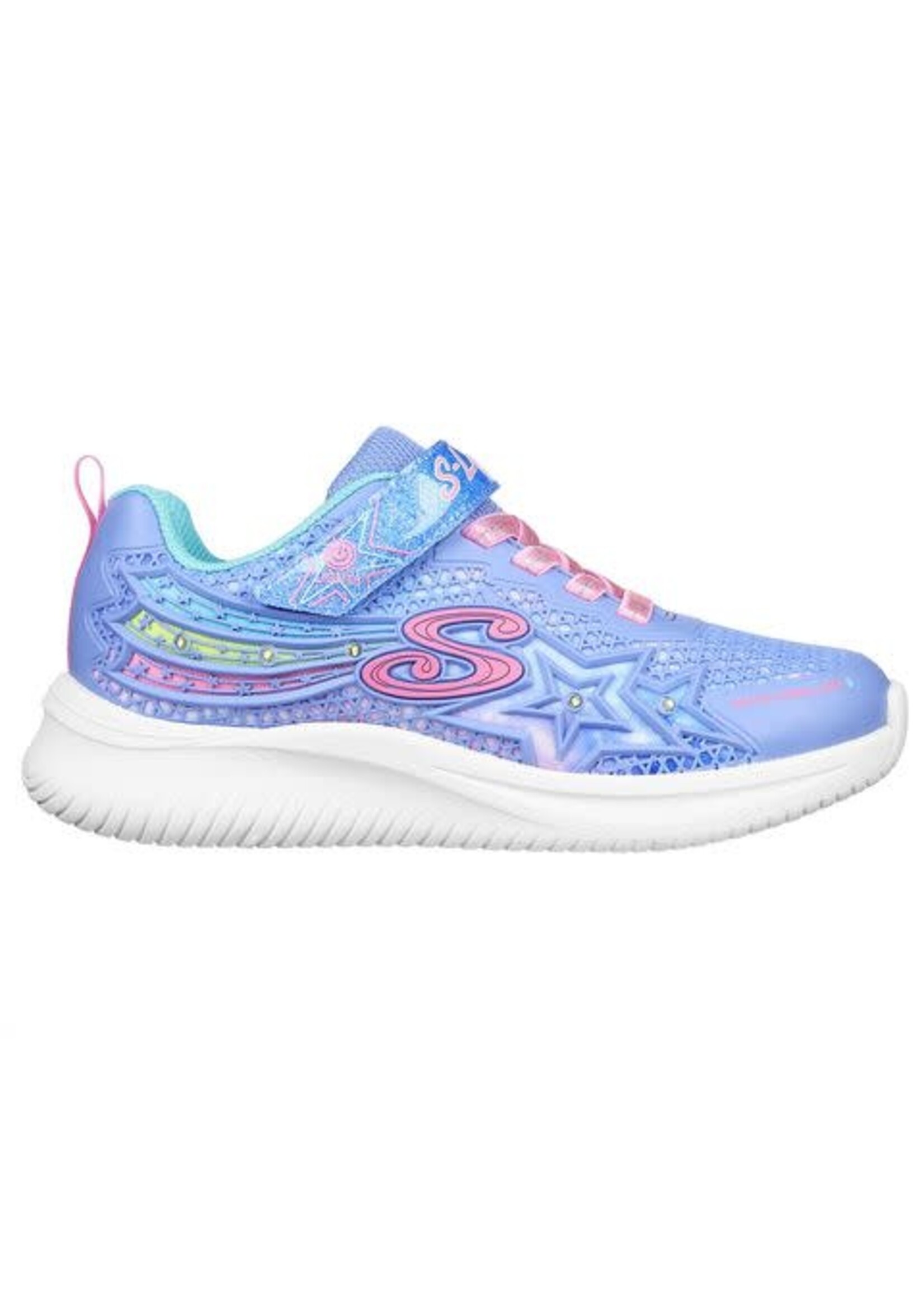 Skechers Kids Girls JUMPSTERS-Wishful Star Sneaker, Lavender/Pink