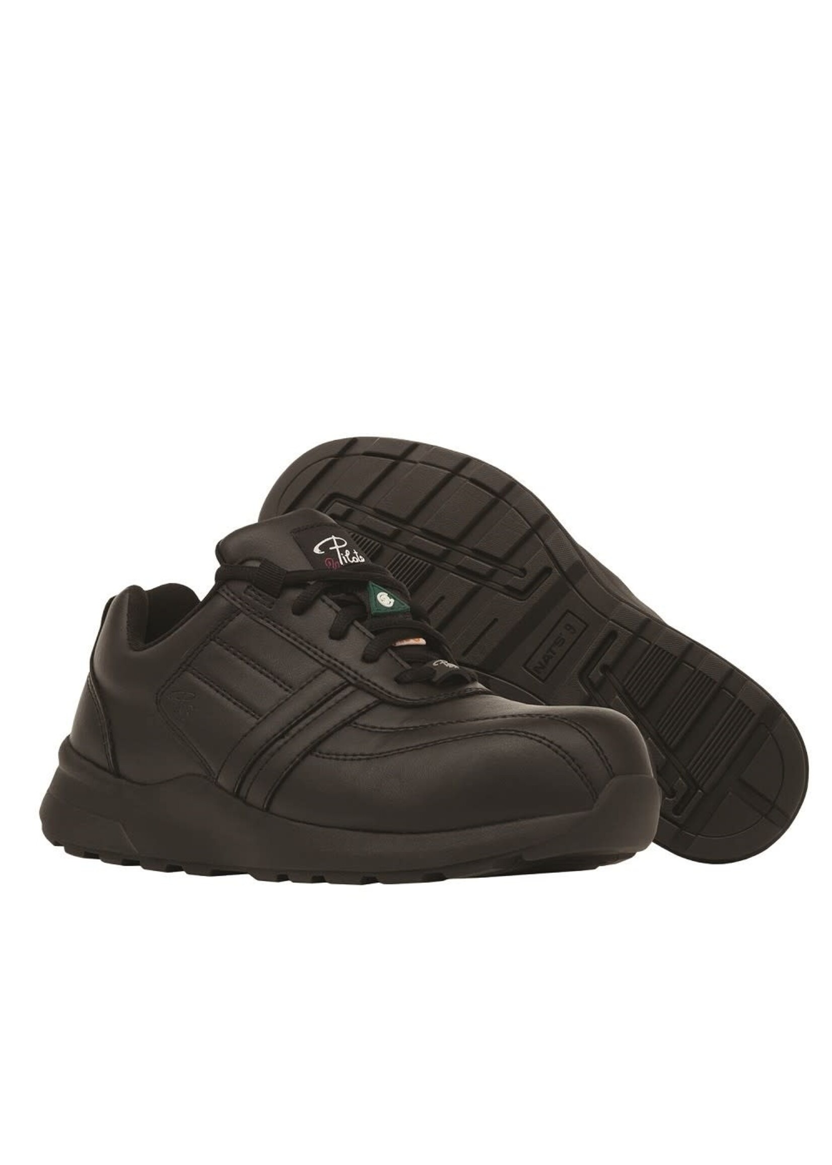 P&F Workwear CSA Approved Lightweight Safety Shoes for Women Removable Insoles Black | Slip Resistant PF630