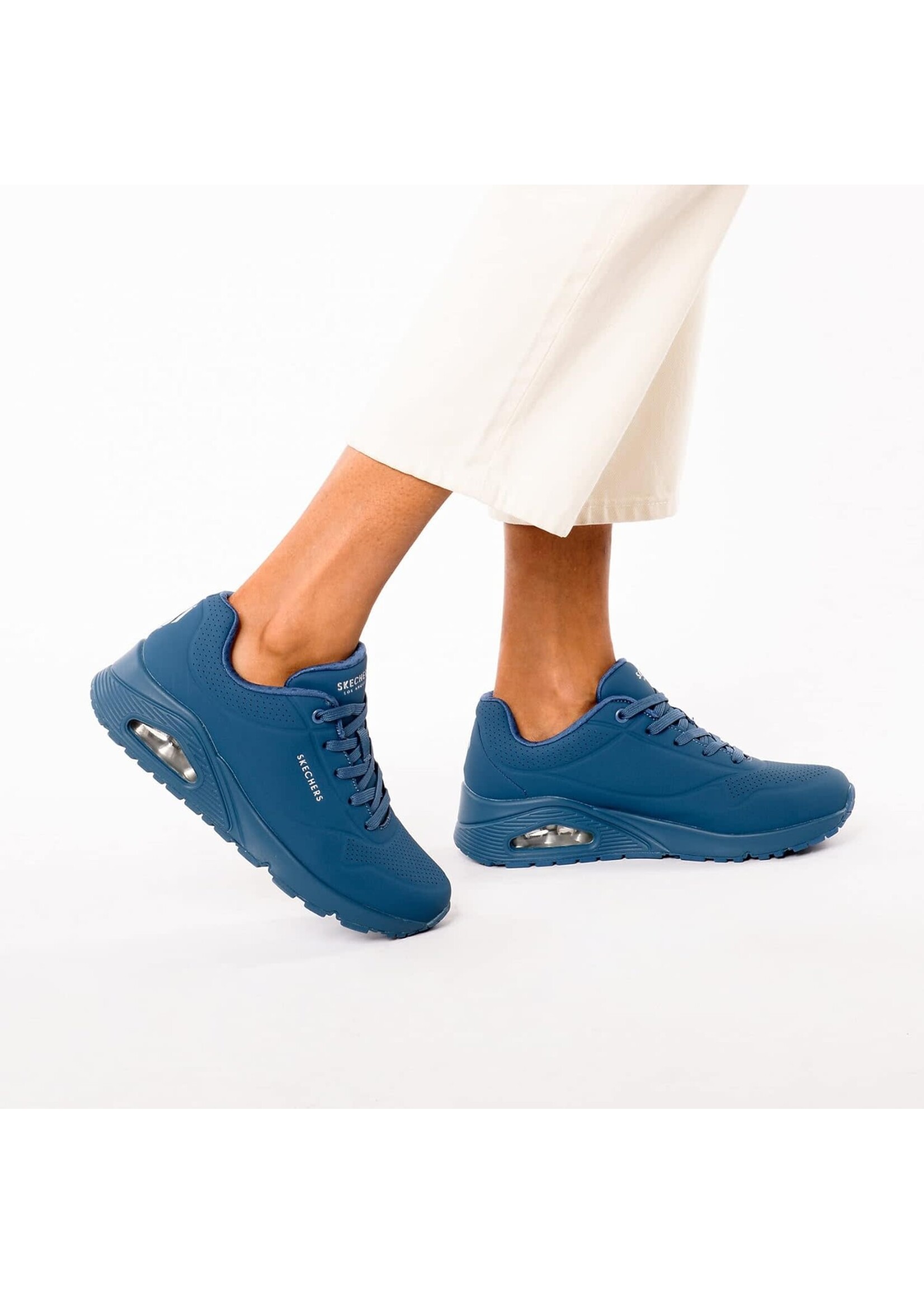 Skechers Women's Uno -Stand on Air Sneaker, Uno-Stand On Air 73690-Blue