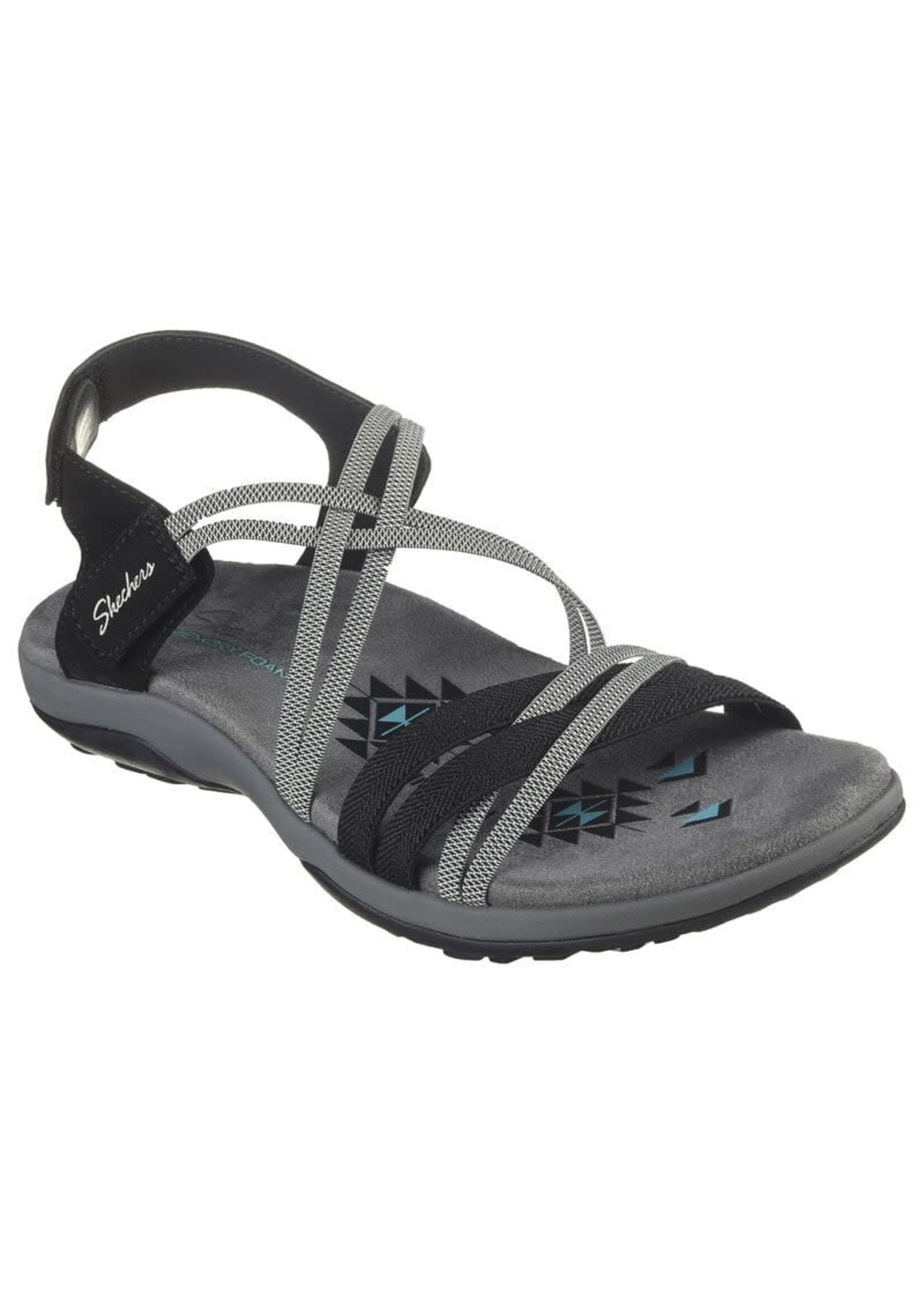 Skechers Women's Stretch Fit Reggae Slim Takes Two 163112/BKCC Black/Charcoal