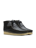 Clarks Men's Originals Wallabee Boot Black Croc Distress 26179191