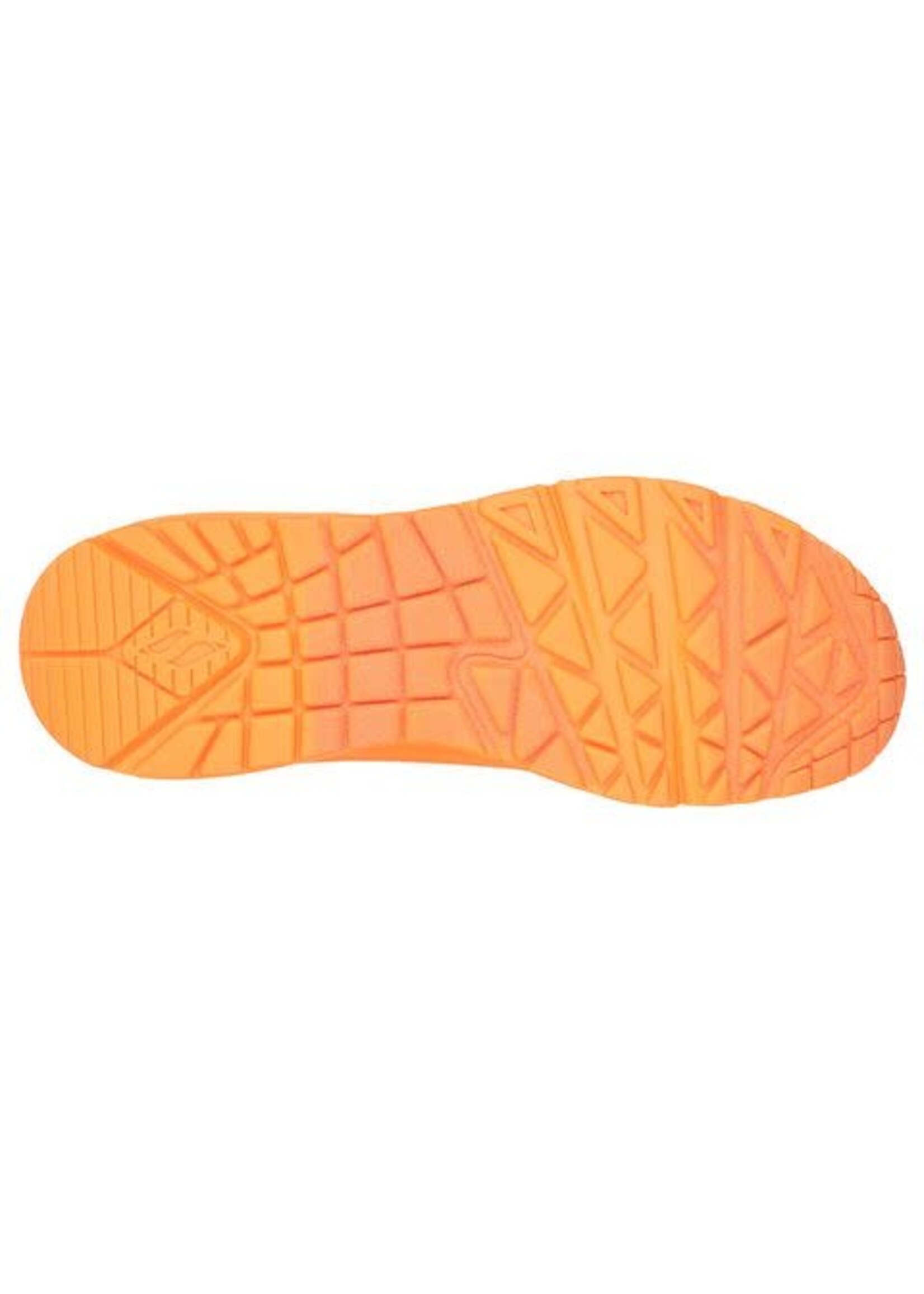 Skechers Women's Skecher Street Women's Uno - Night Shades Sneaker, Pink Hot Pink Durabuck Neon Orange