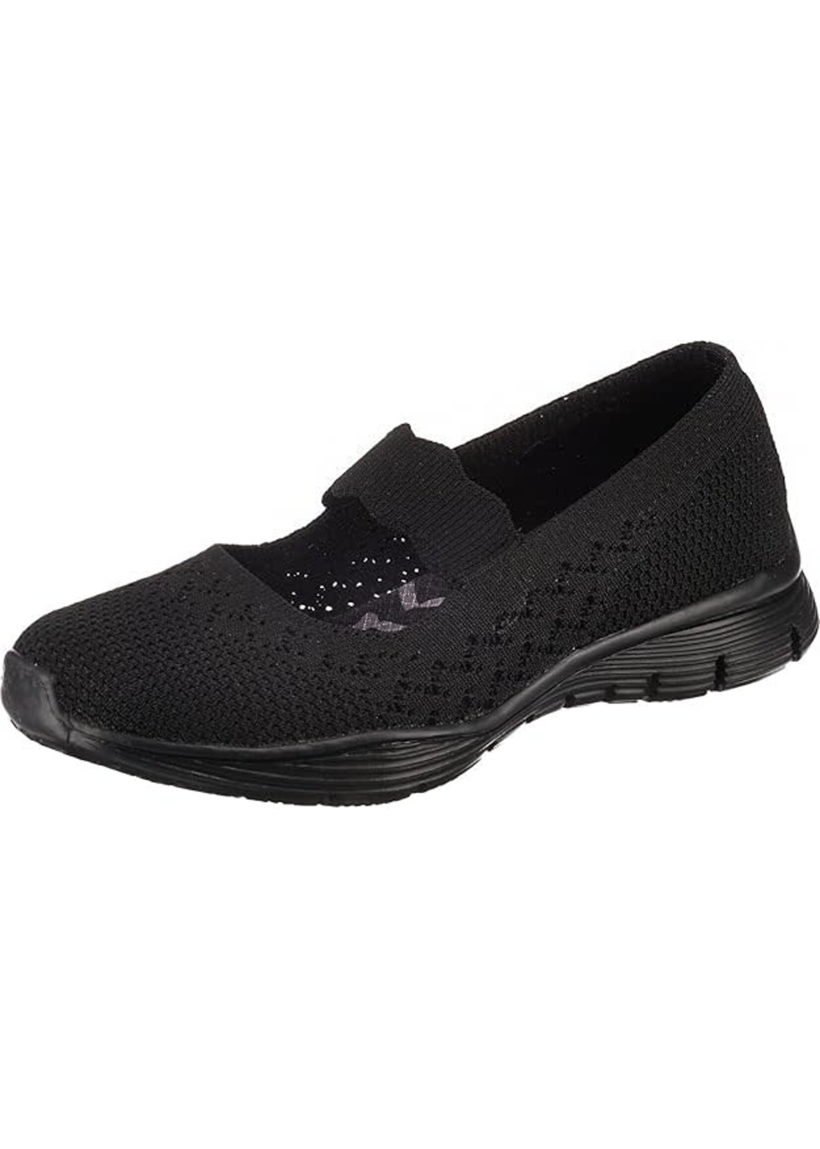 Skechers Women's Seager Power Hitter Slip On 49622/BBK Engineered Knit Mary Jane