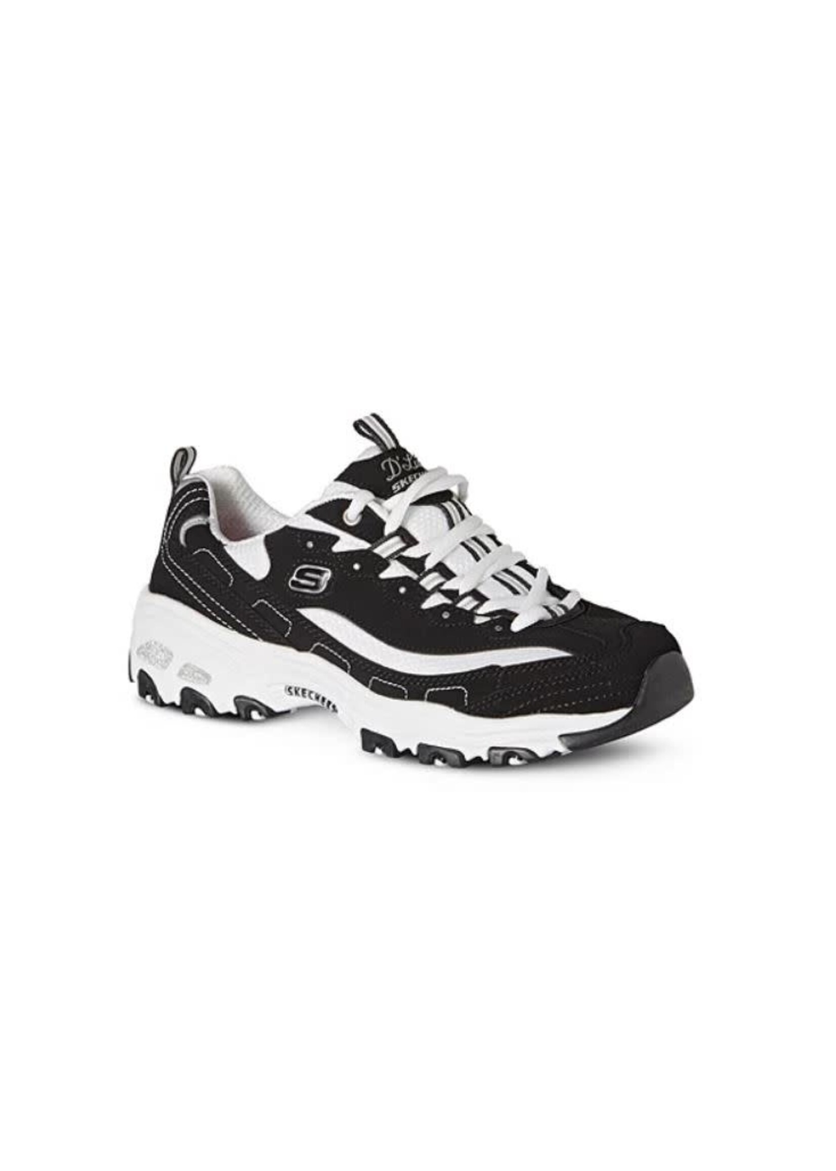 New black and white skechers hotsell