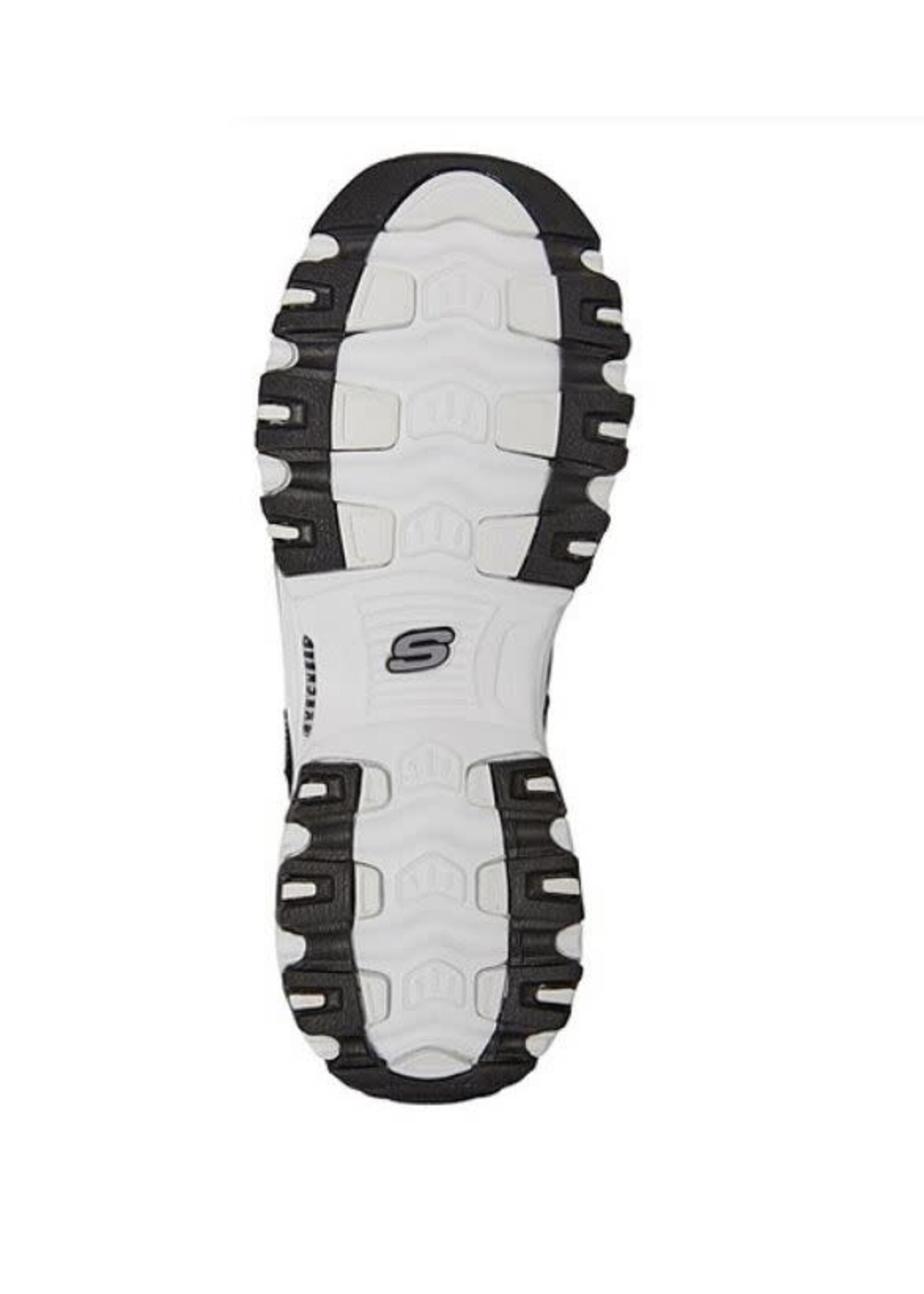 Skechers Women's Memory Foam D'Lites  Sneaker -Biggest Fan - Black/White