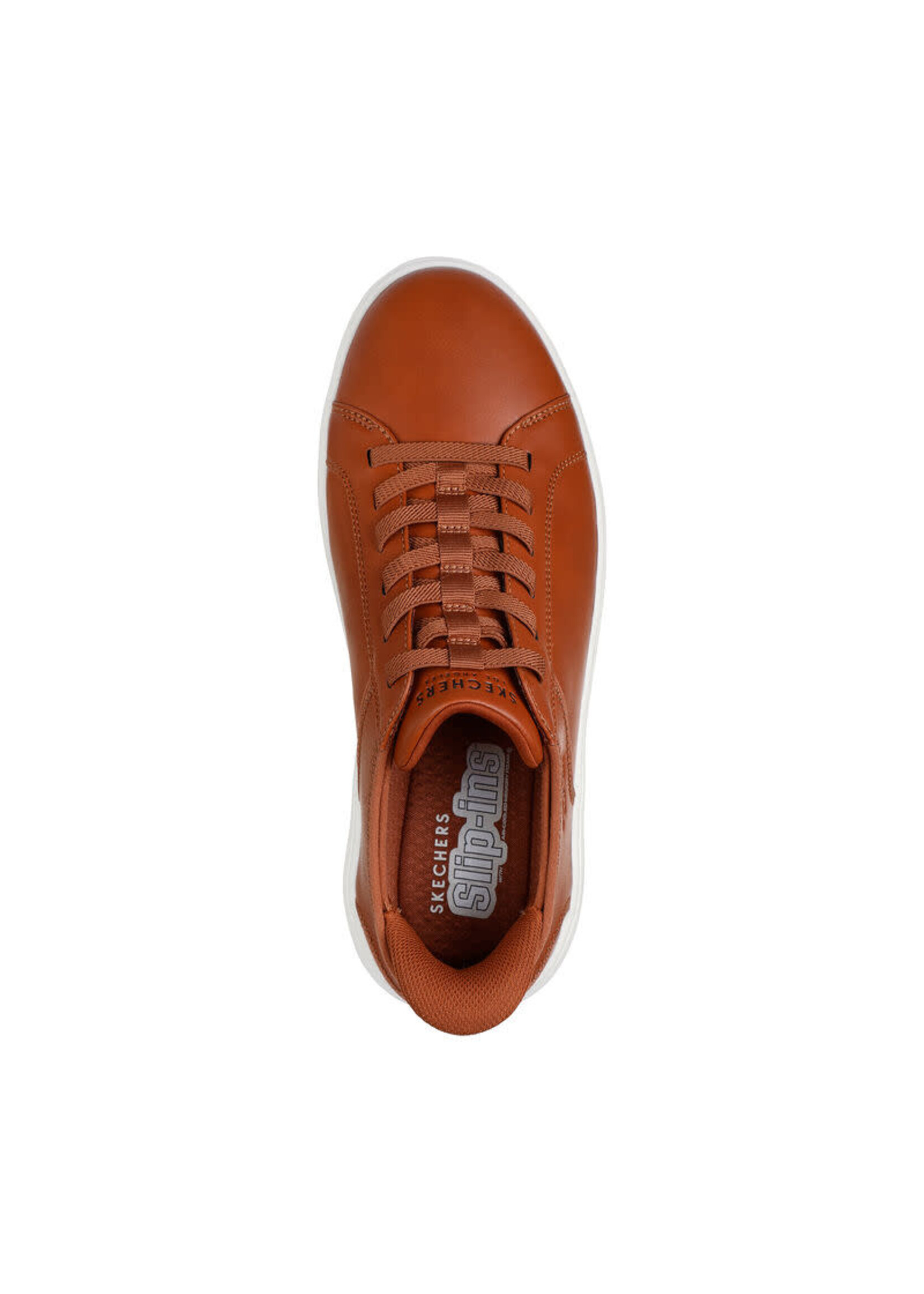 Skechers Men's Memory Foam Hands Free Slip-Ins Court Break -Double Vented 183177/COG Cognac Brown