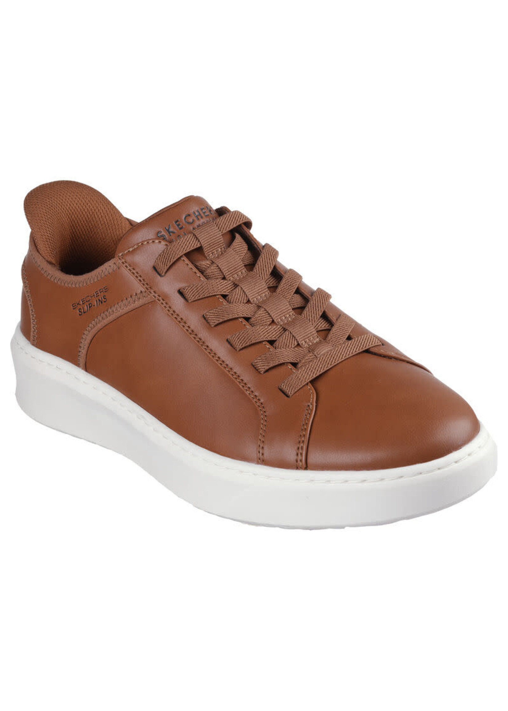 Skechers Men's Memory Foam Hands Free Slip-Ins Court Break -Double Vented 183177/COG Cognac Brown