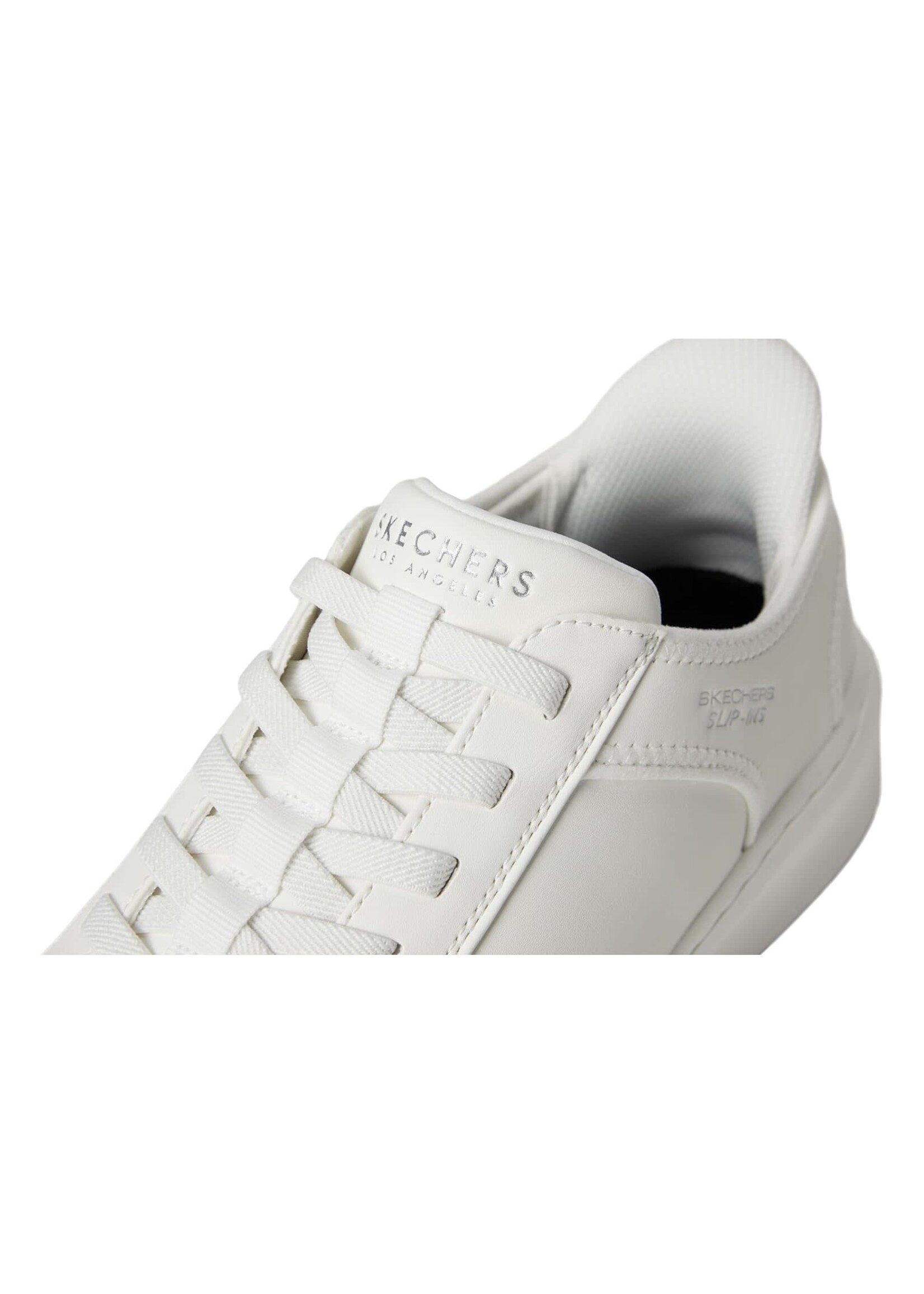 Skechers Men's Memory Foam Hands Free Slip-Ins Court Break -Double Vented 183177/WHT White