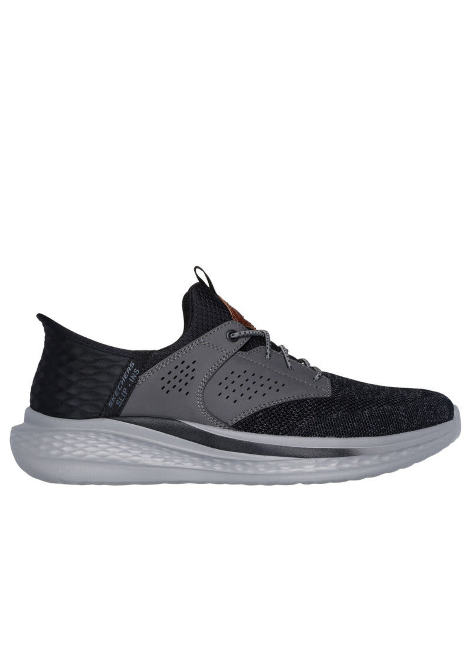 Skechers Men's Memory Foam Hands Free Slip-Ins Slade -Caster 210889/BKGY Black/Gray