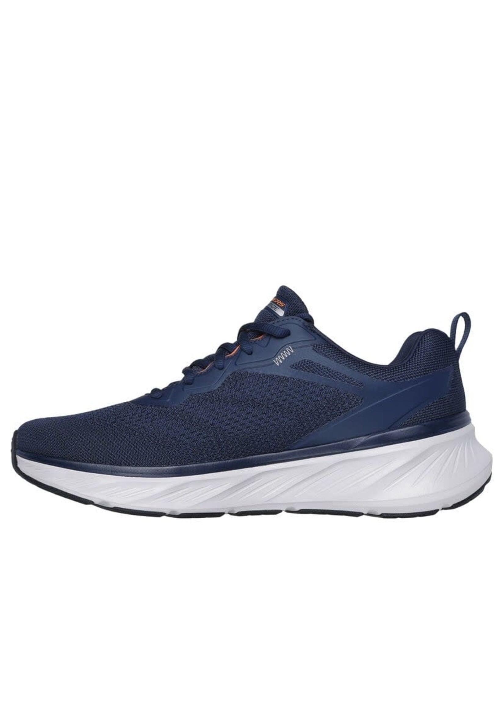 Skechers Men s Memory Foam Relaxed Fit Edgeride Exxo 232836 NVOR Navy Blue Orange SHOE PLUS Low Prices Express Shipping 100s of Items to Choose From